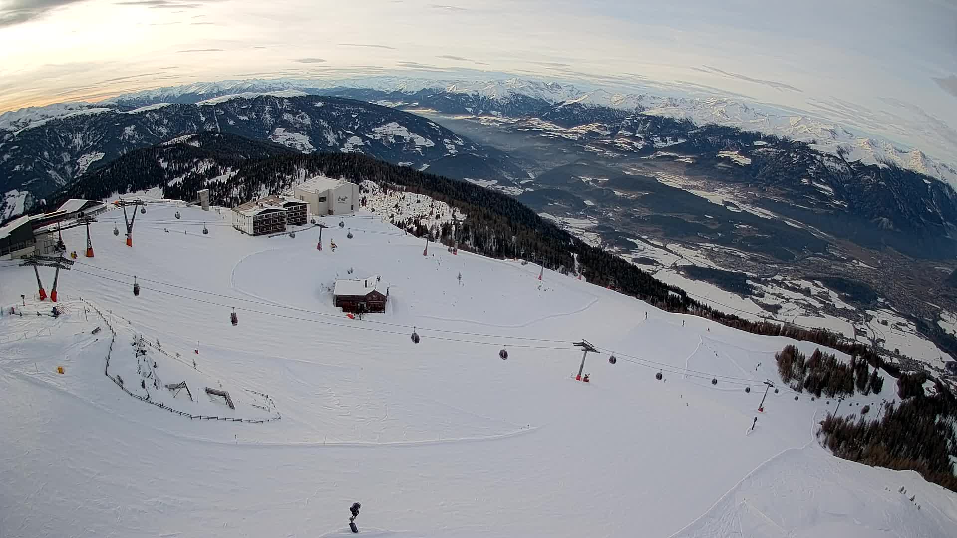 Kronplatz peak Ski resort | view to Bruneck