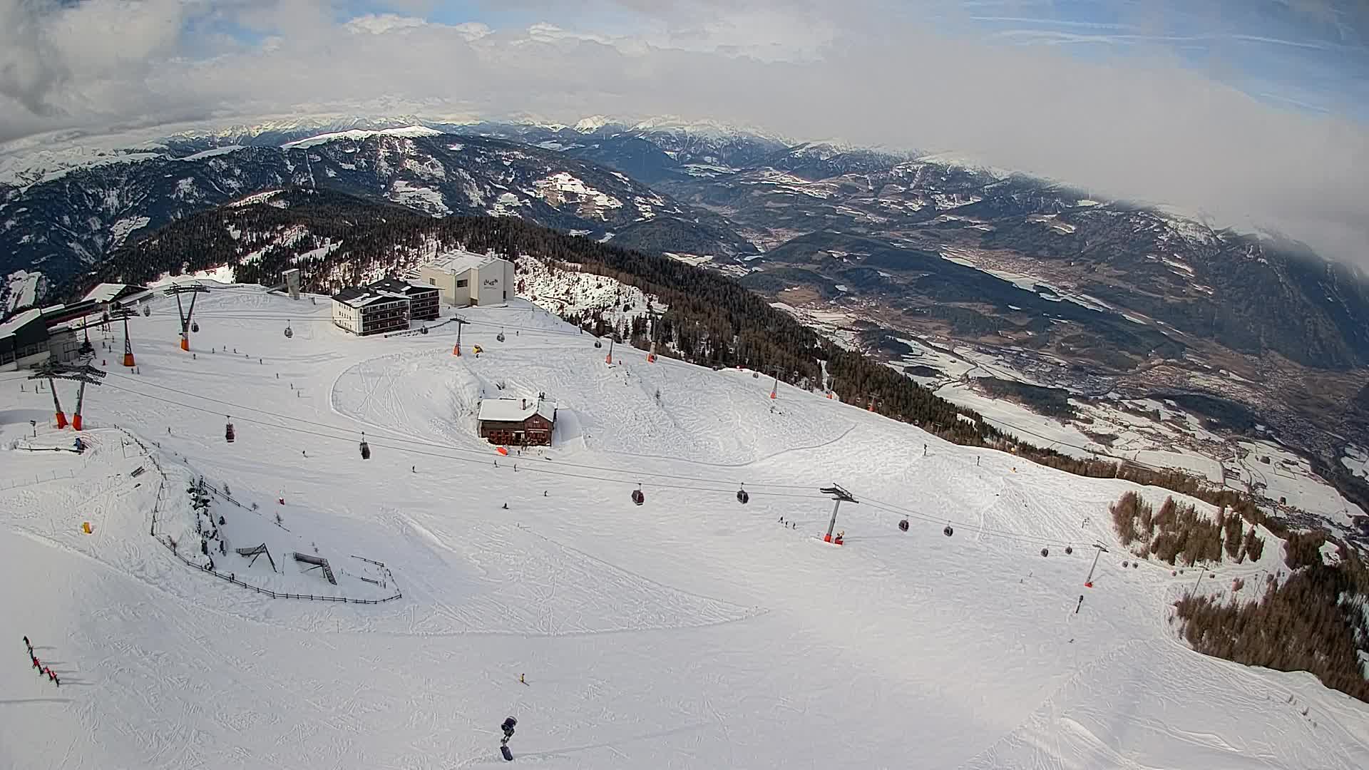 Kronplatz peak Ski resort | view to Bruneck