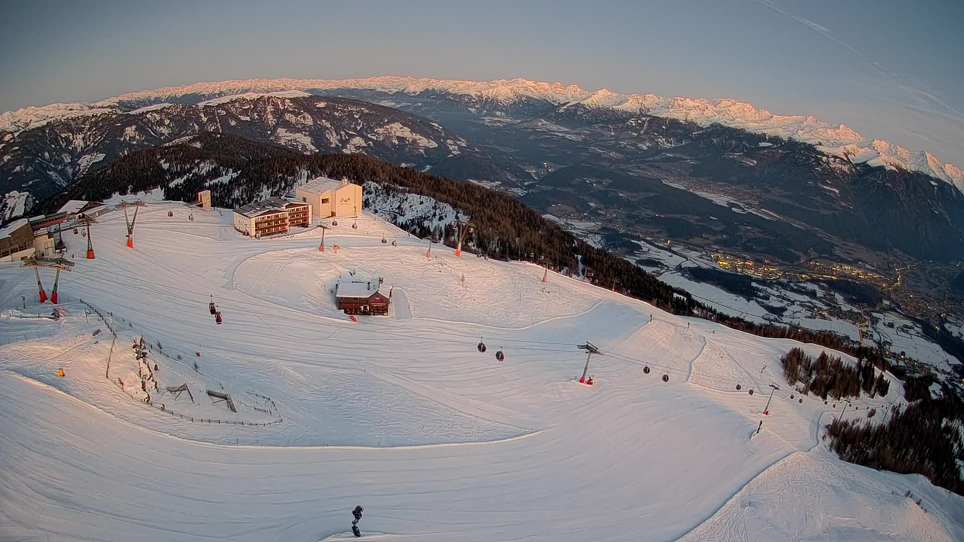 Kronplatz peak Ski resort | view to Bruneck