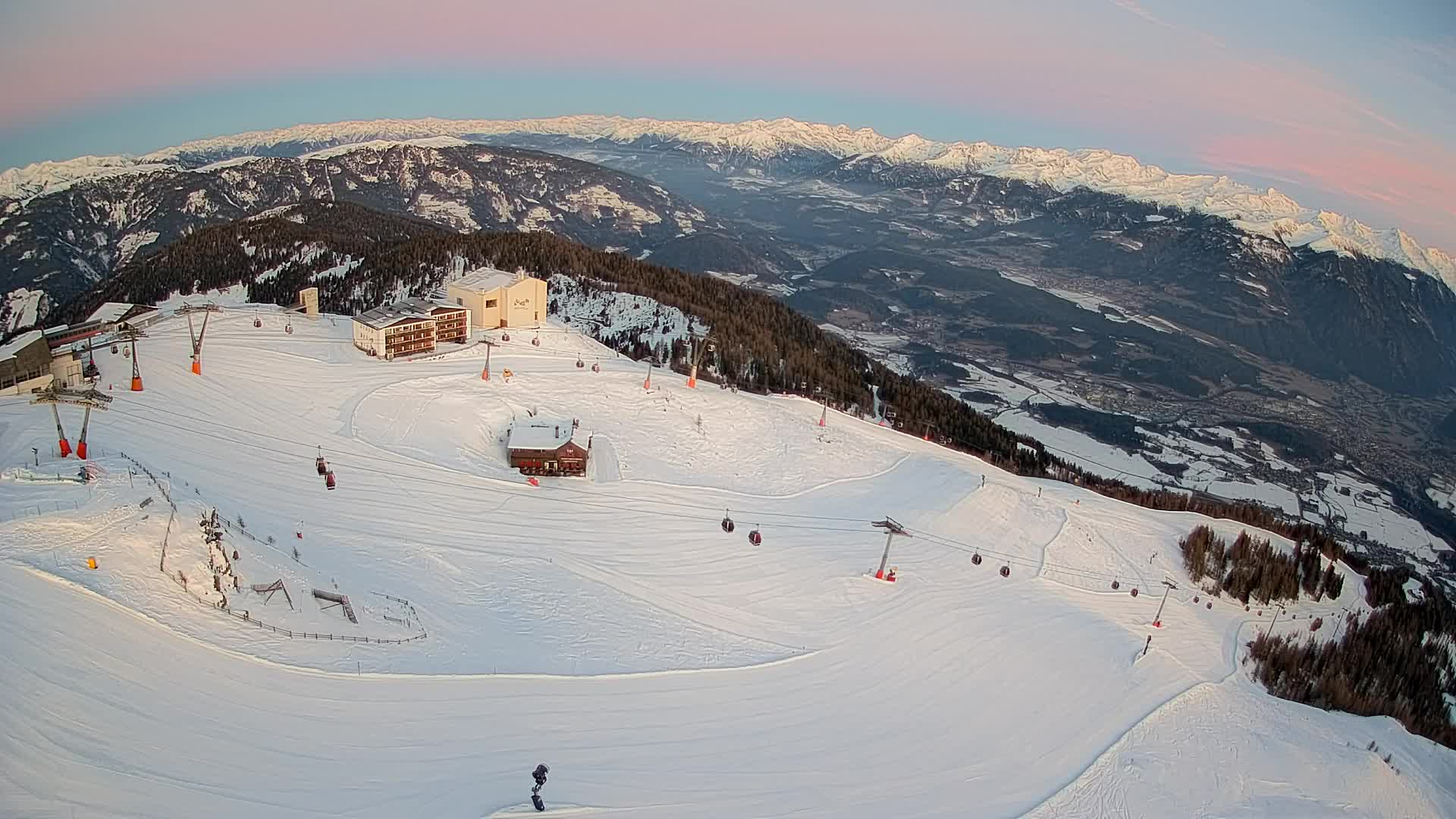 Kronplatz peak Ski resort | view to Bruneck