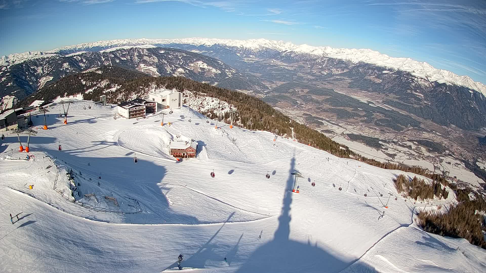 Station de ski Kronplatz sommet | vue sur Brunico
