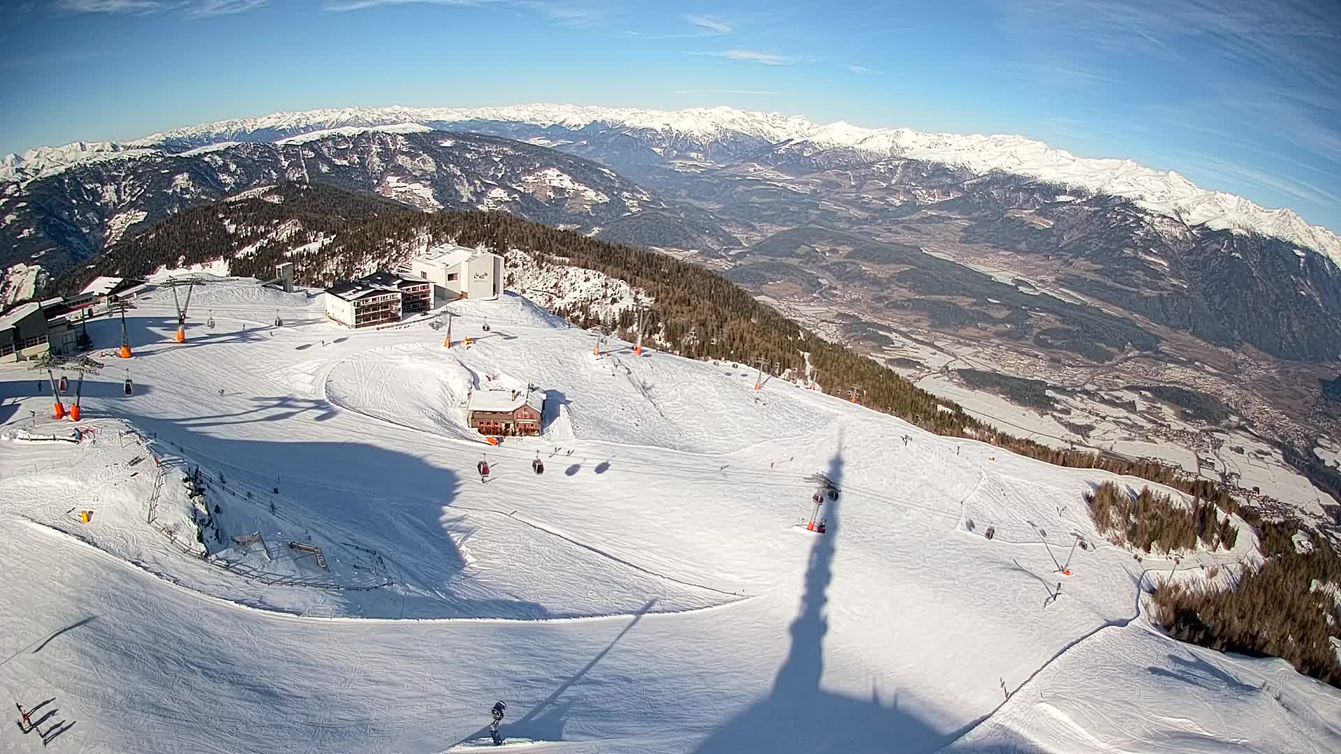 Station de ski Kronplatz sommet | vue sur Brunico