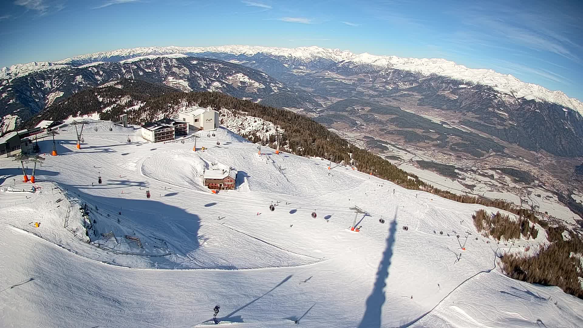 Station de ski Kronplatz sommet | vue sur Brunico