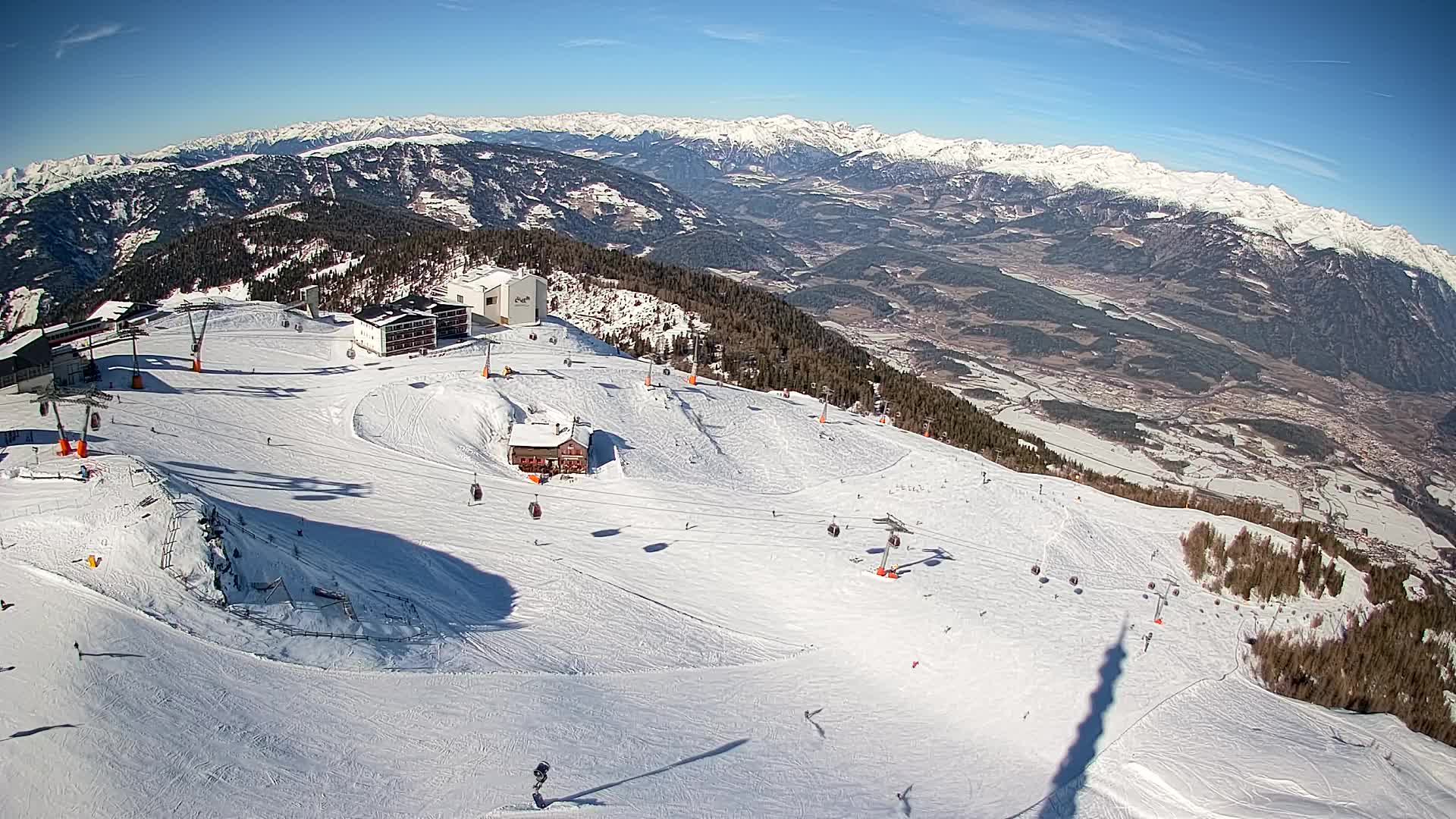 Kronplatz peak Ski resort | view to Bruneck