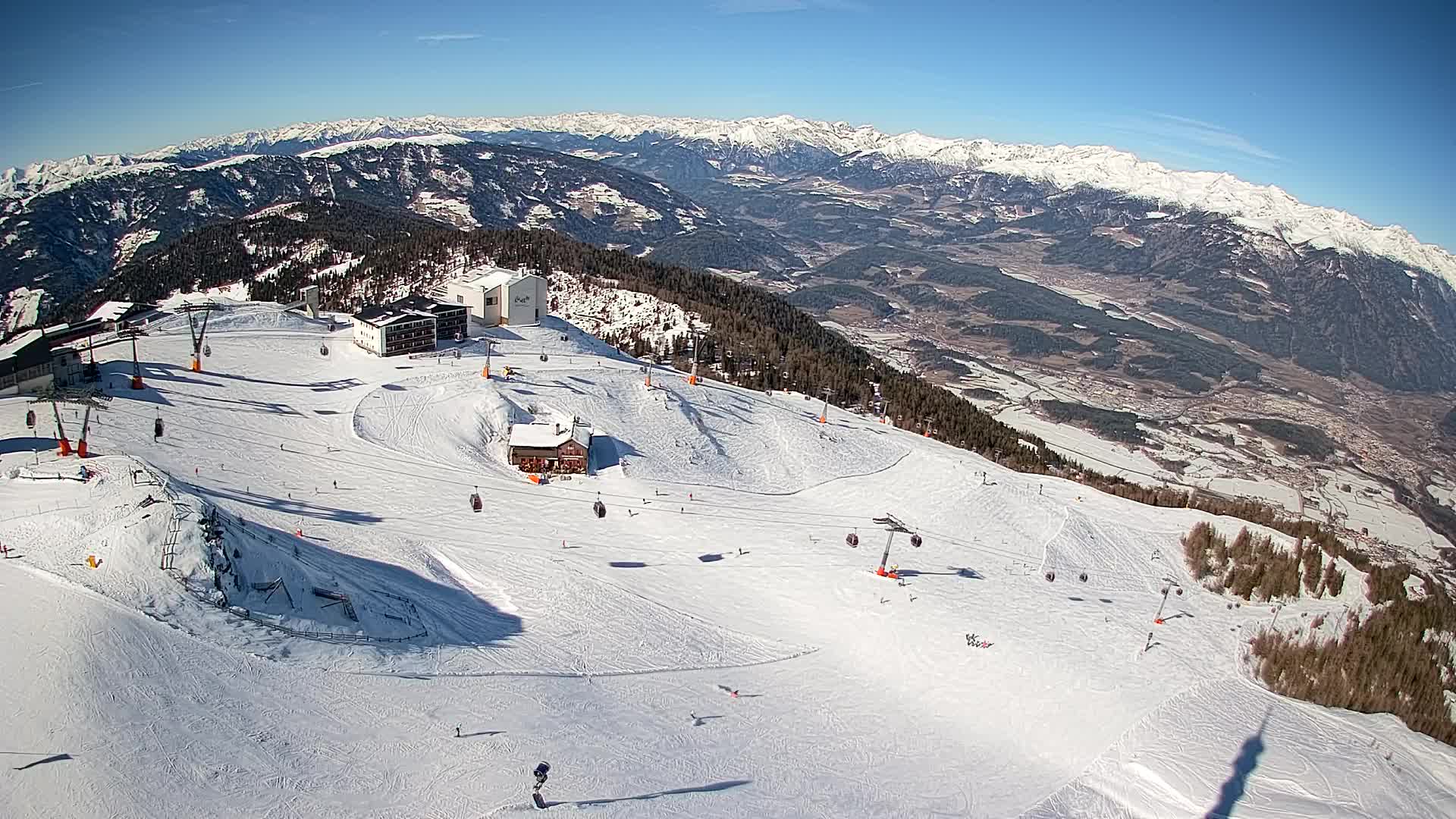 Kronplatz peak Ski resort | view to Bruneck