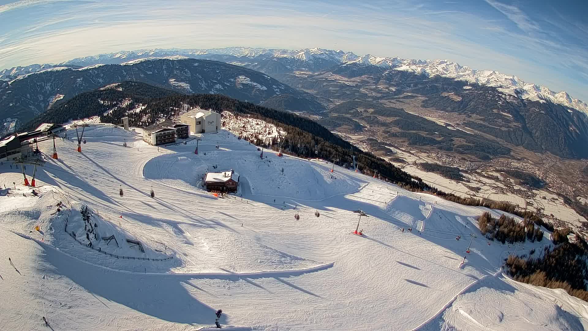 Kronplatz peak Ski resort | view to Bruneck