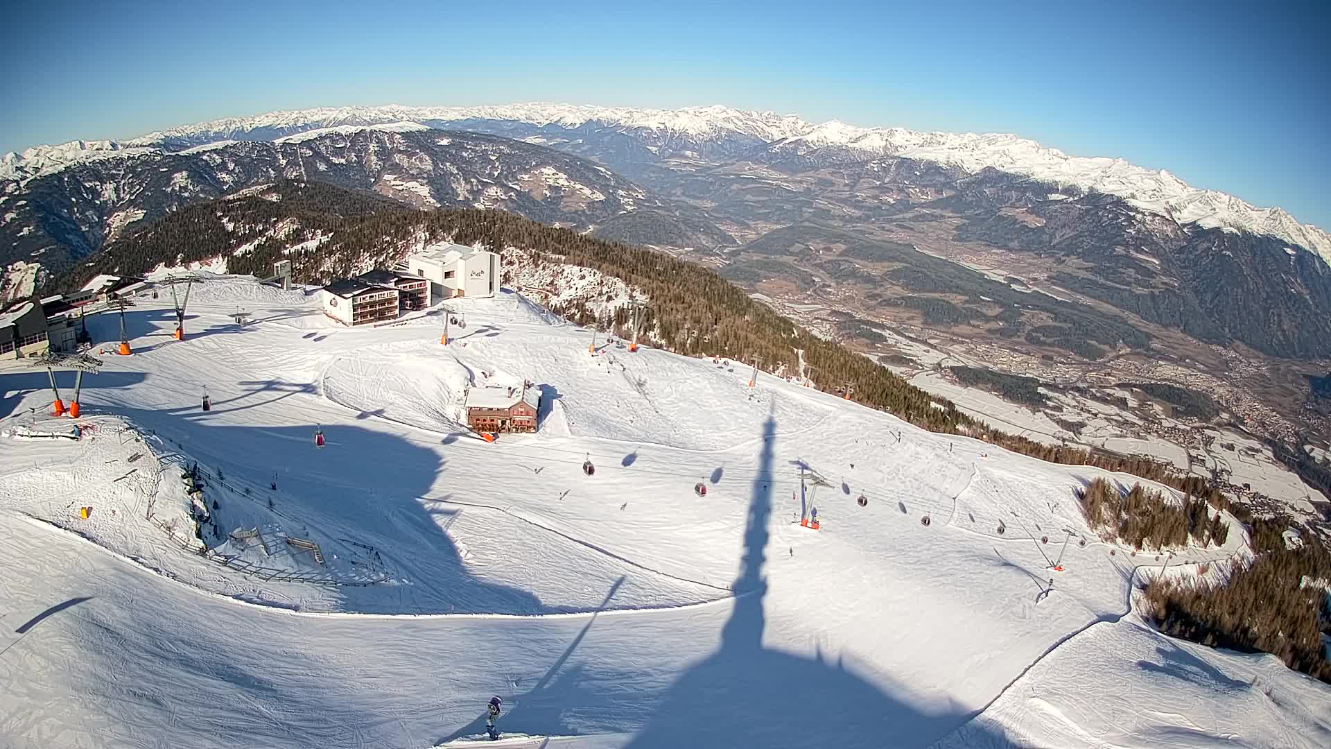 Station de ski Kronplatz sommet | vue sur Brunico