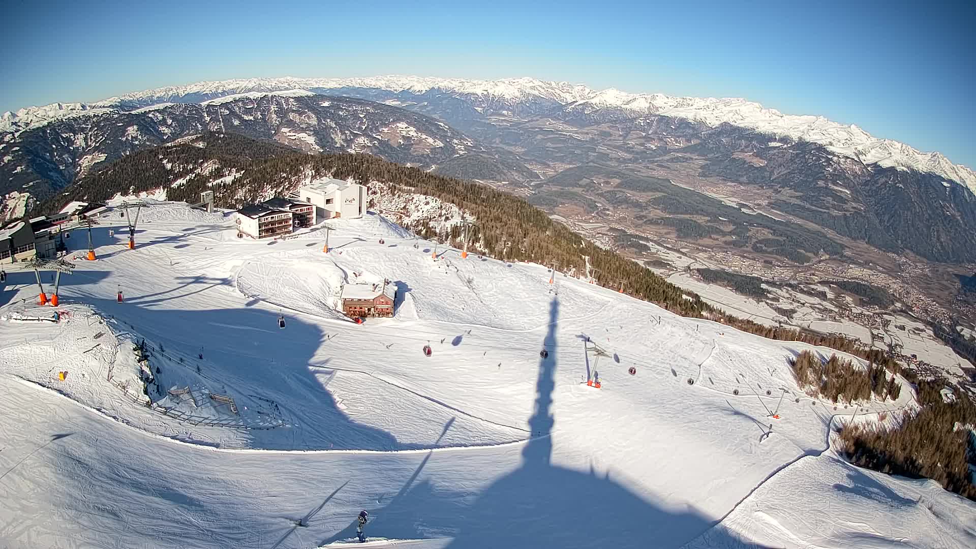 Station de ski Kronplatz sommet | vue sur Brunico