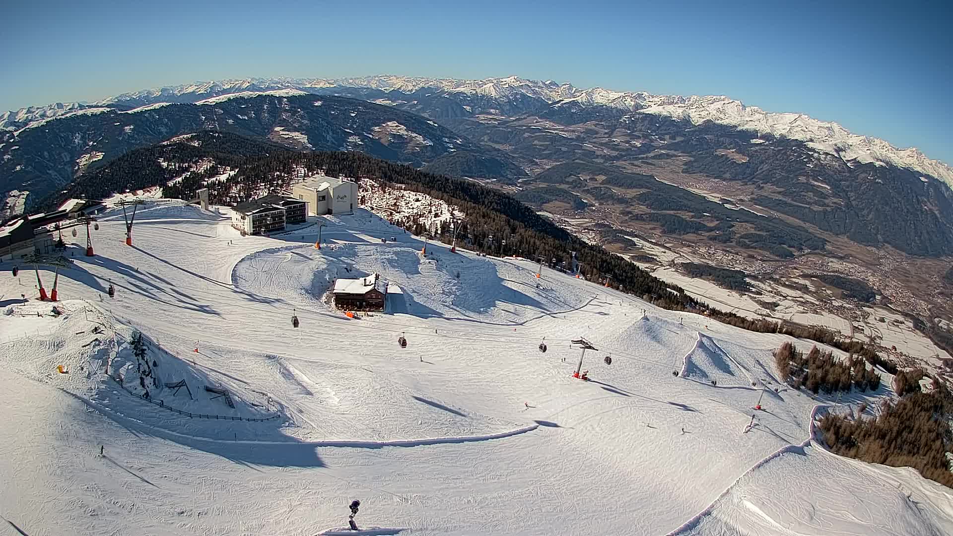 Kronplatz peak Ski resort | view to Bruneck