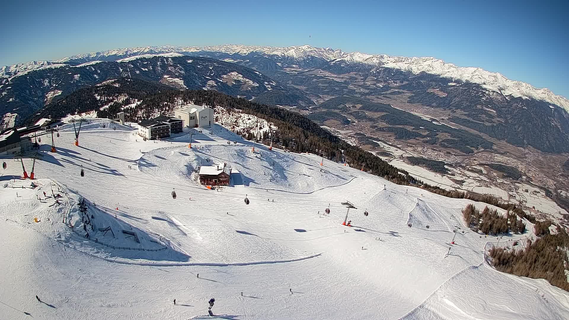 Kronplatz peak Ski resort | view to Bruneck