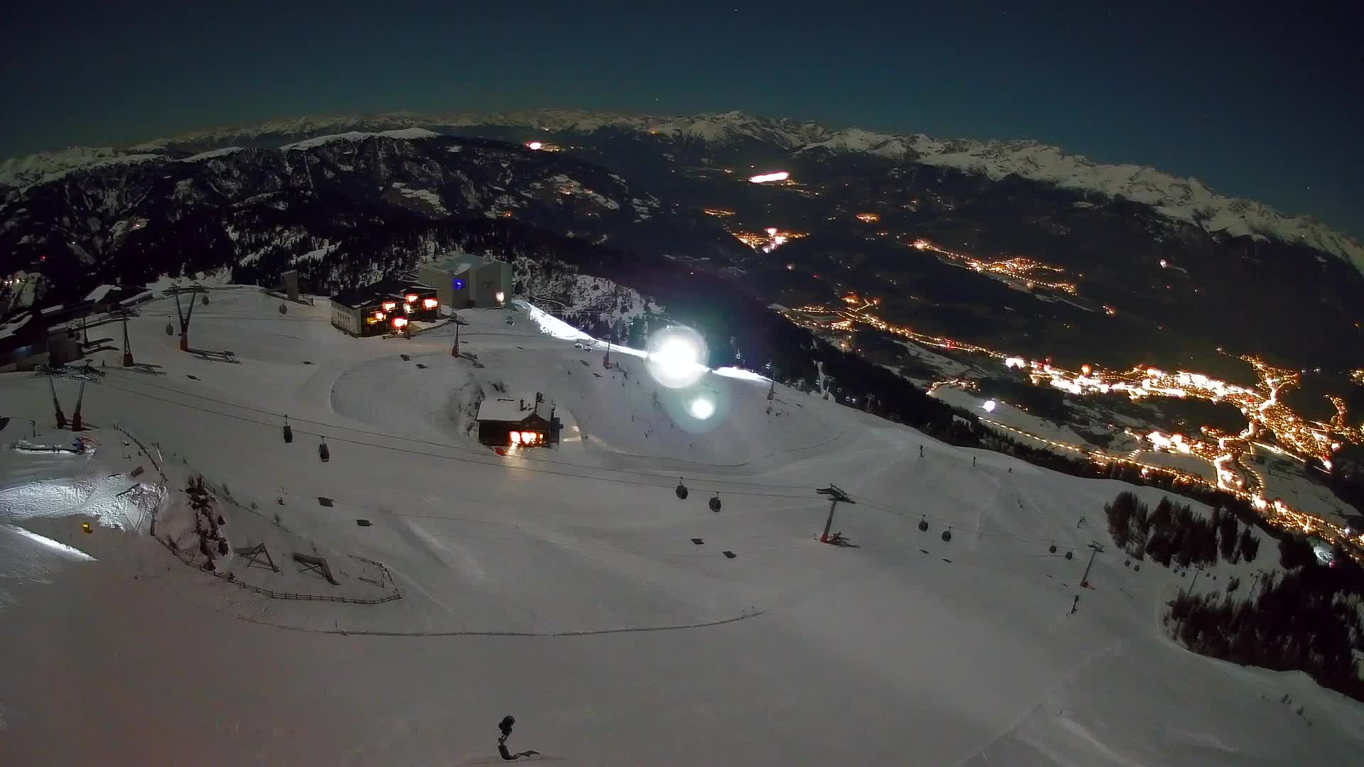 Skigebiet Kronplatz Gipfel | Blick auf Bruneck
