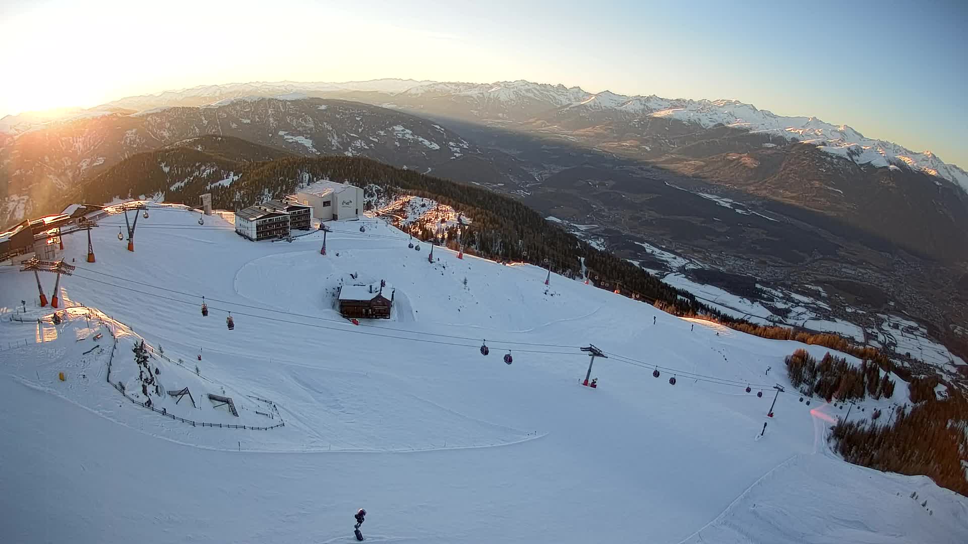 Station de ski Kronplatz sommet | vue sur Brunico