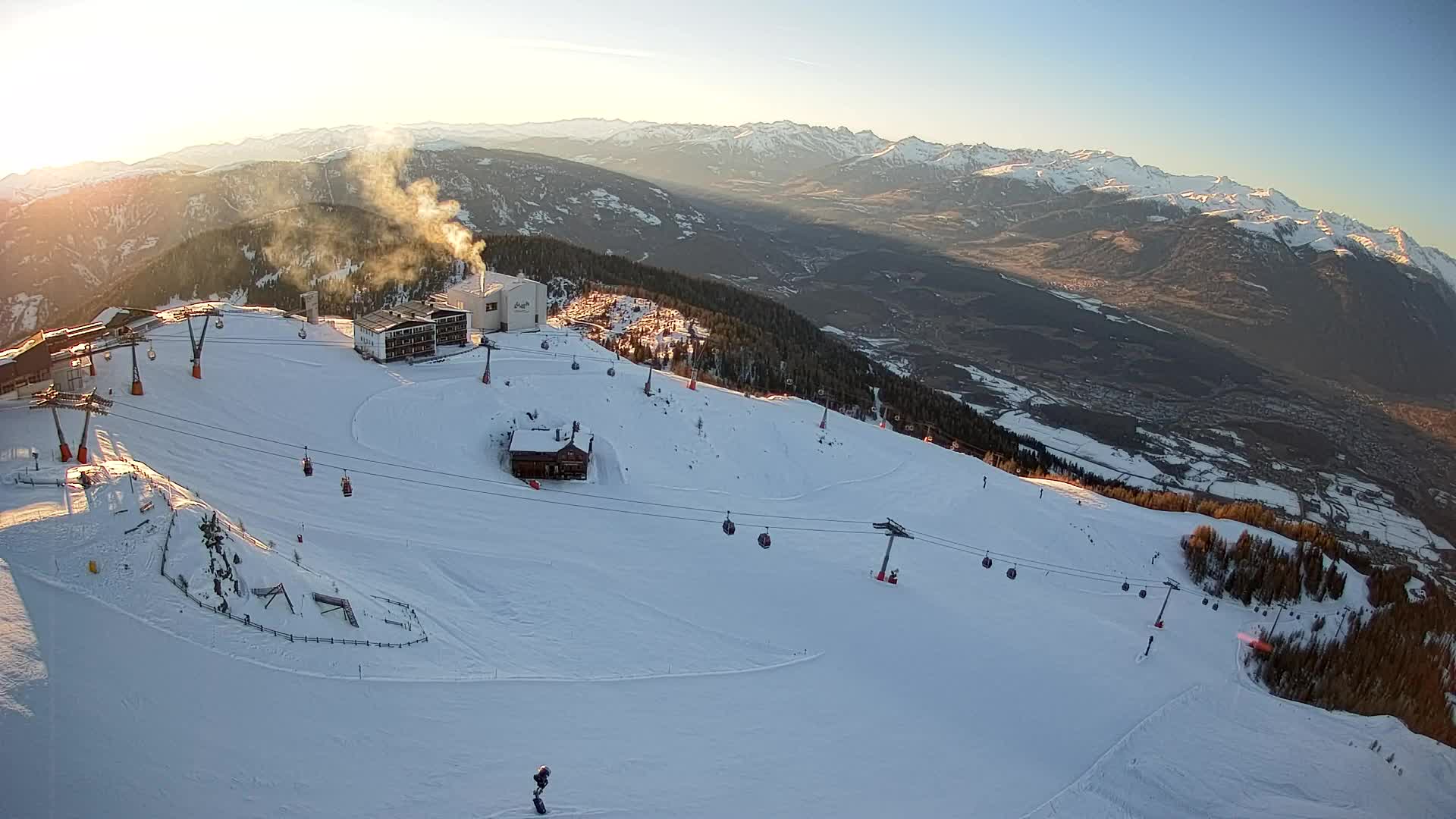 Skigebiet Kronplatz Gipfel | Blick auf Bruneck