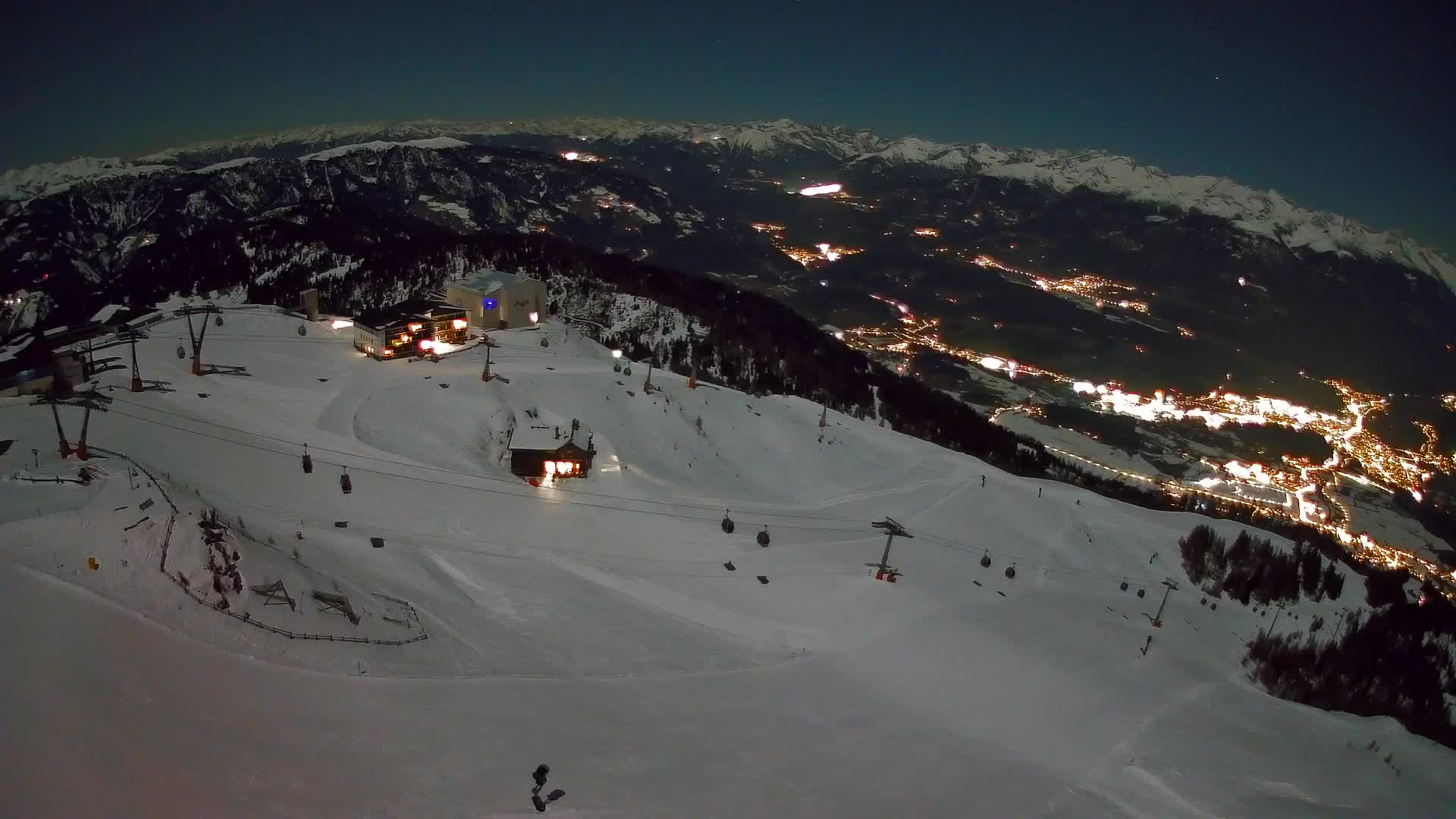 Station de ski Kronplatz sommet | vue sur Brunico