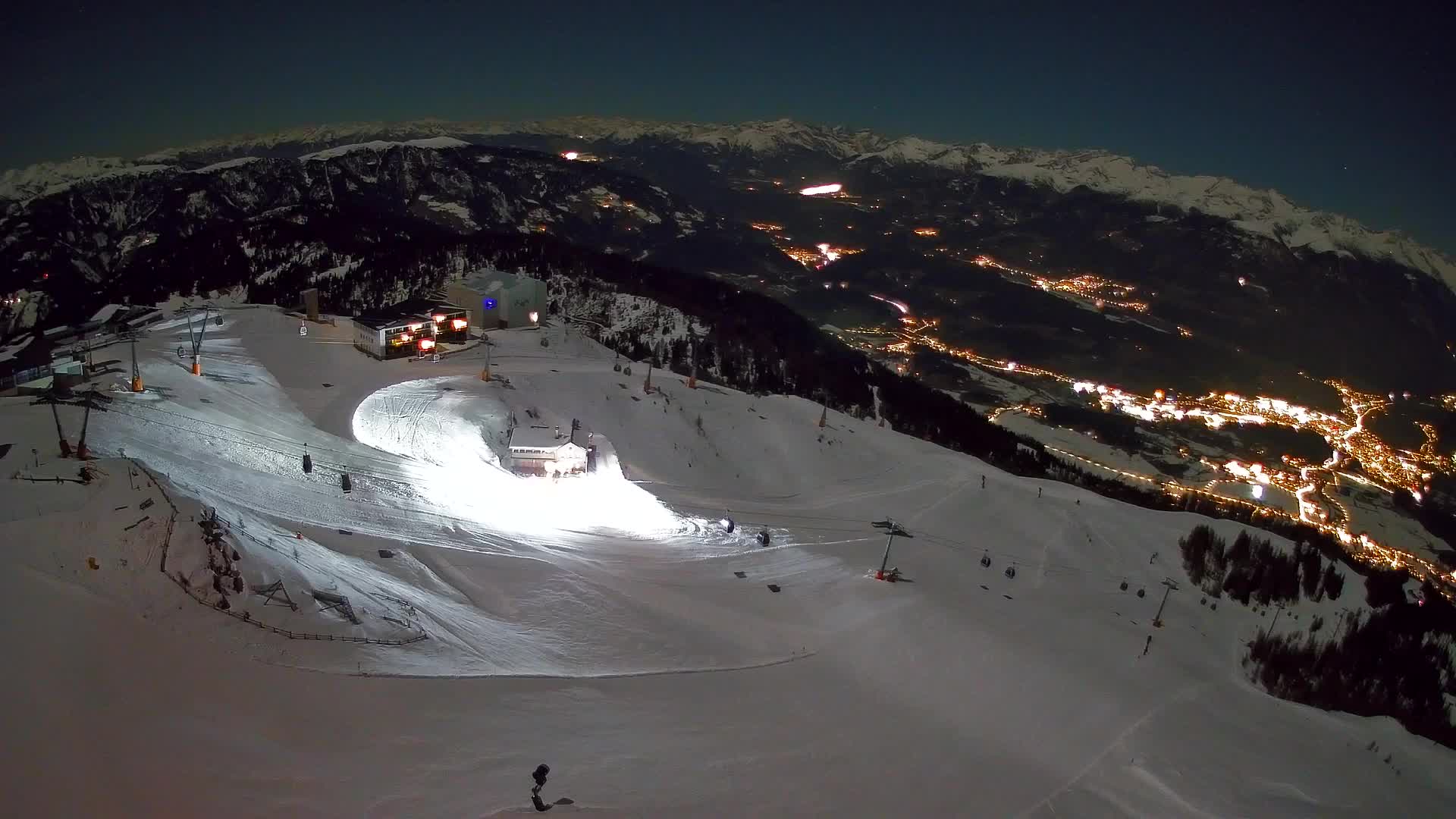Skigebiet Kronplatz Gipfel | Blick auf Bruneck