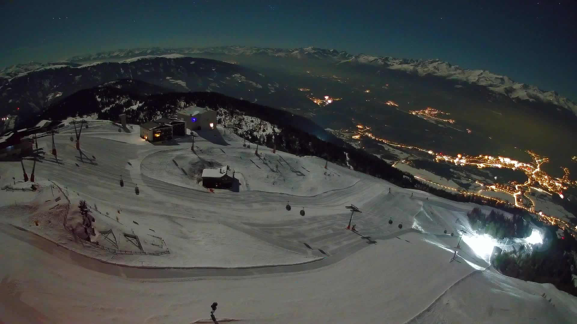 Station de ski Kronplatz sommet | vue sur Brunico