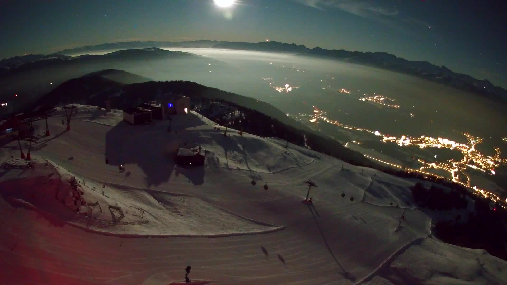 Station de ski Kronplatz sommet | vue sur Brunico