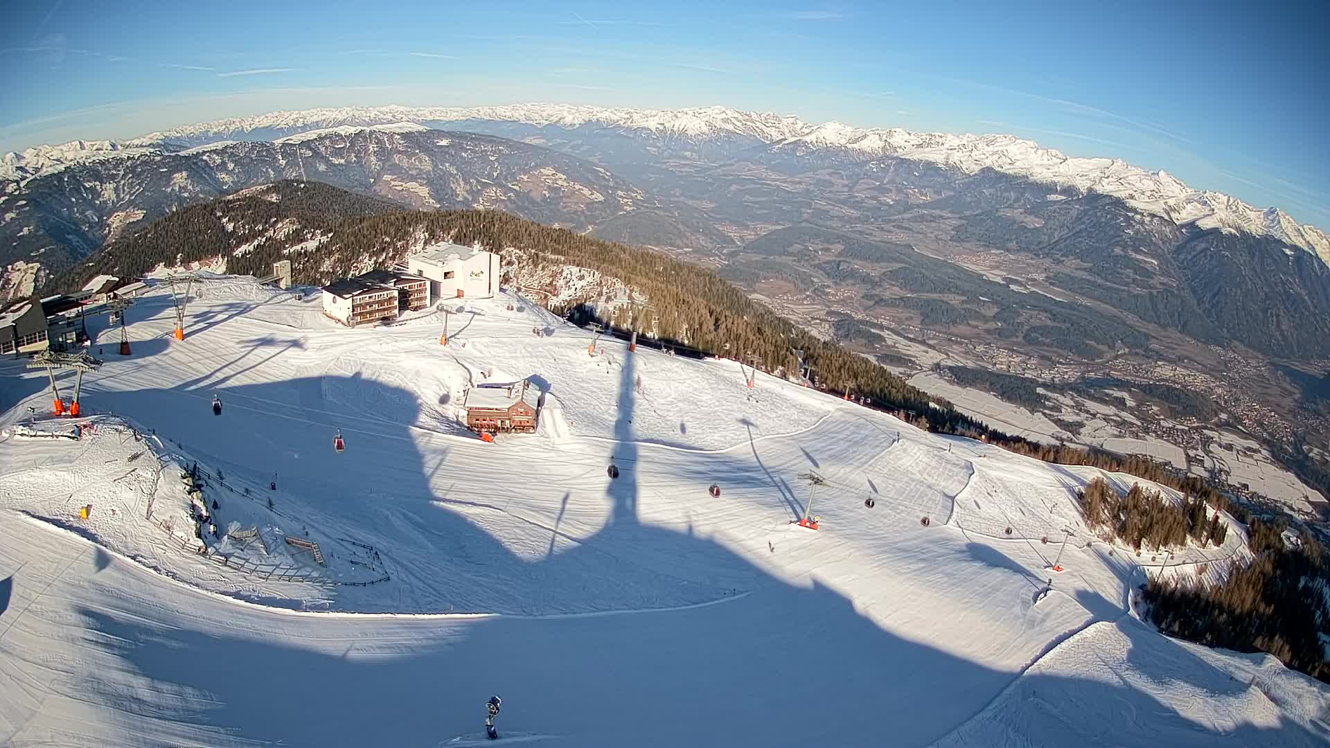 Station de ski Kronplatz sommet | vue sur Brunico