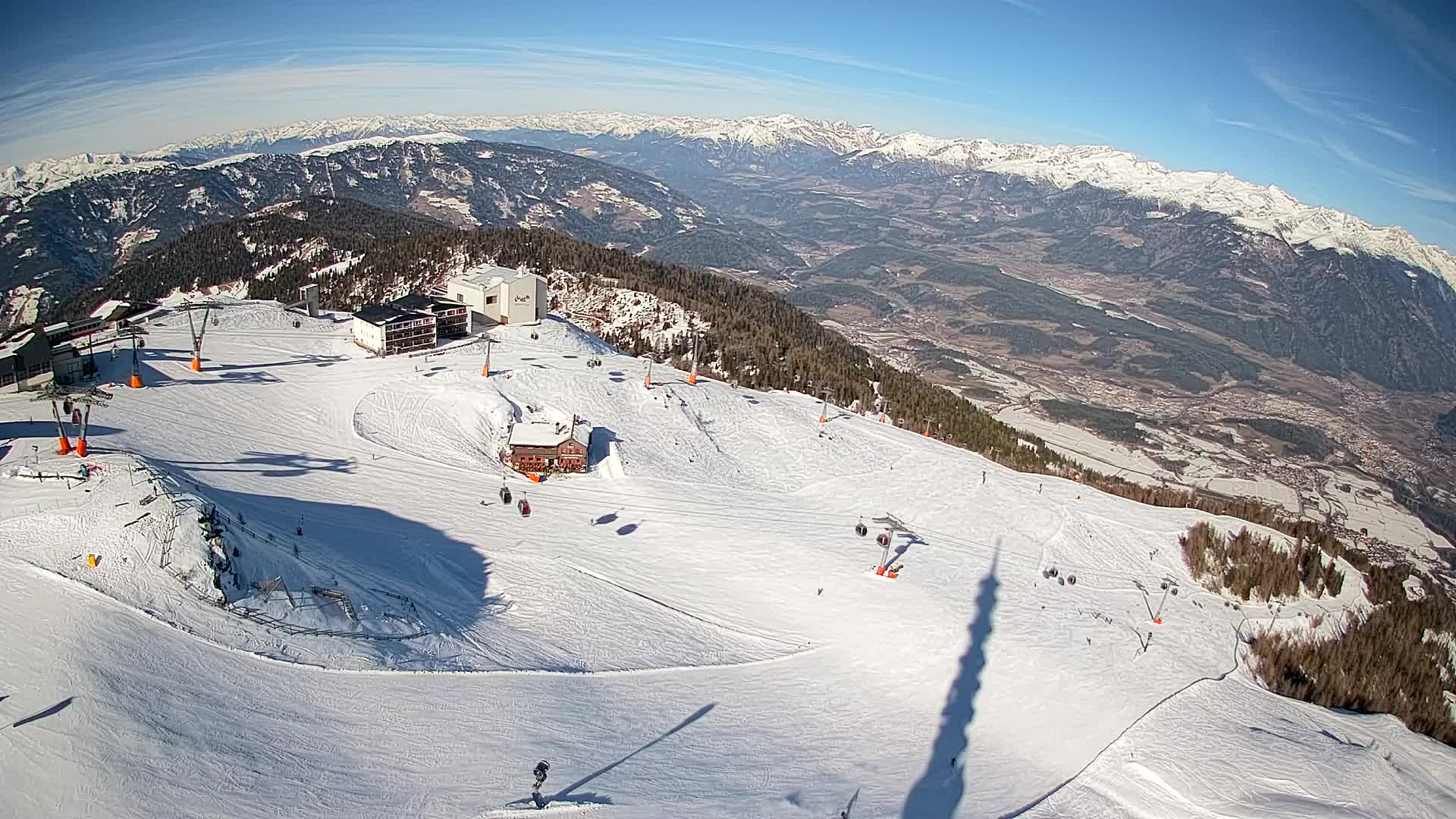 Station de ski Kronplatz sommet | vue sur Brunico