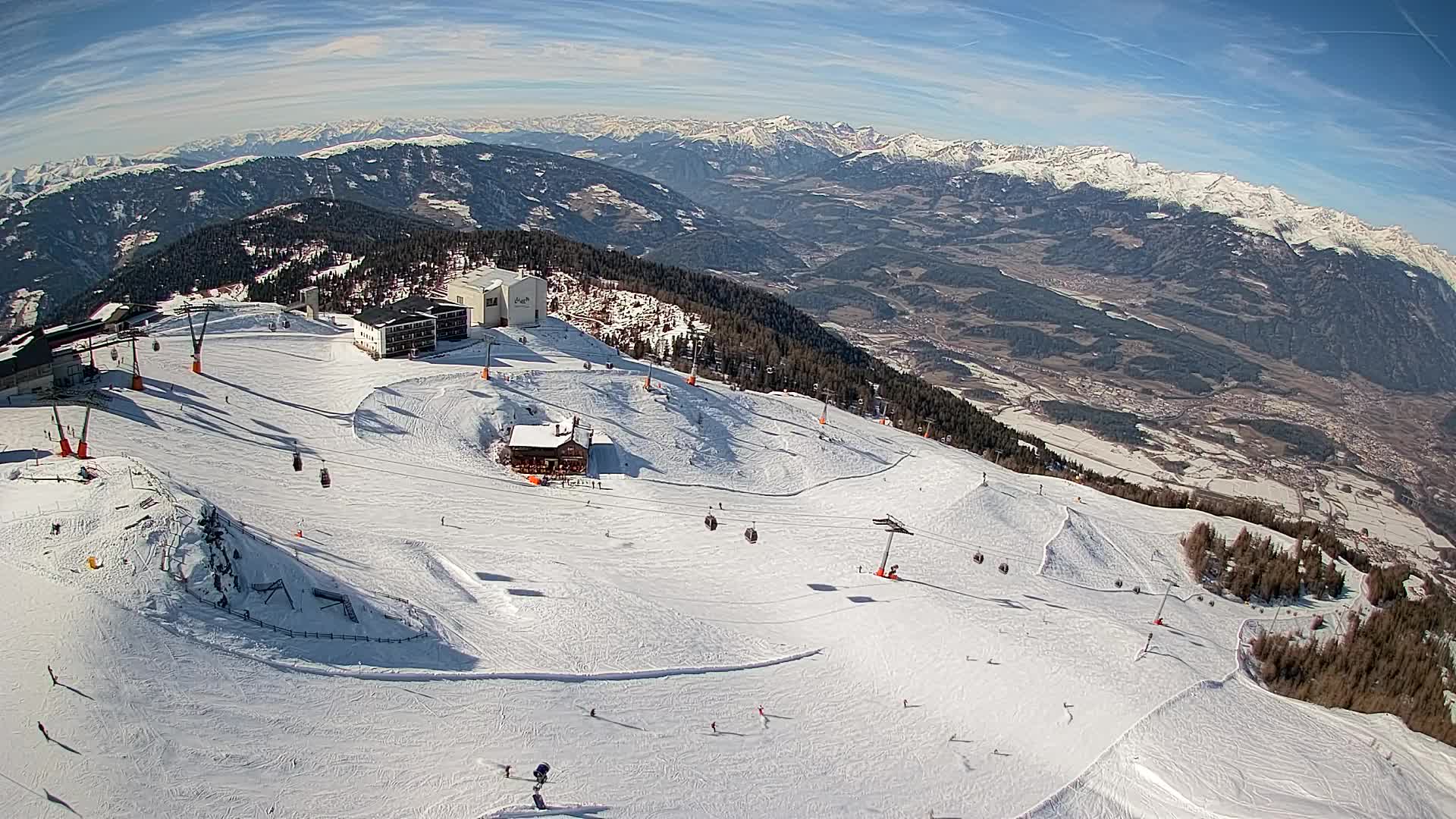 Kronplatz peak Ski resort | view to Bruneck
