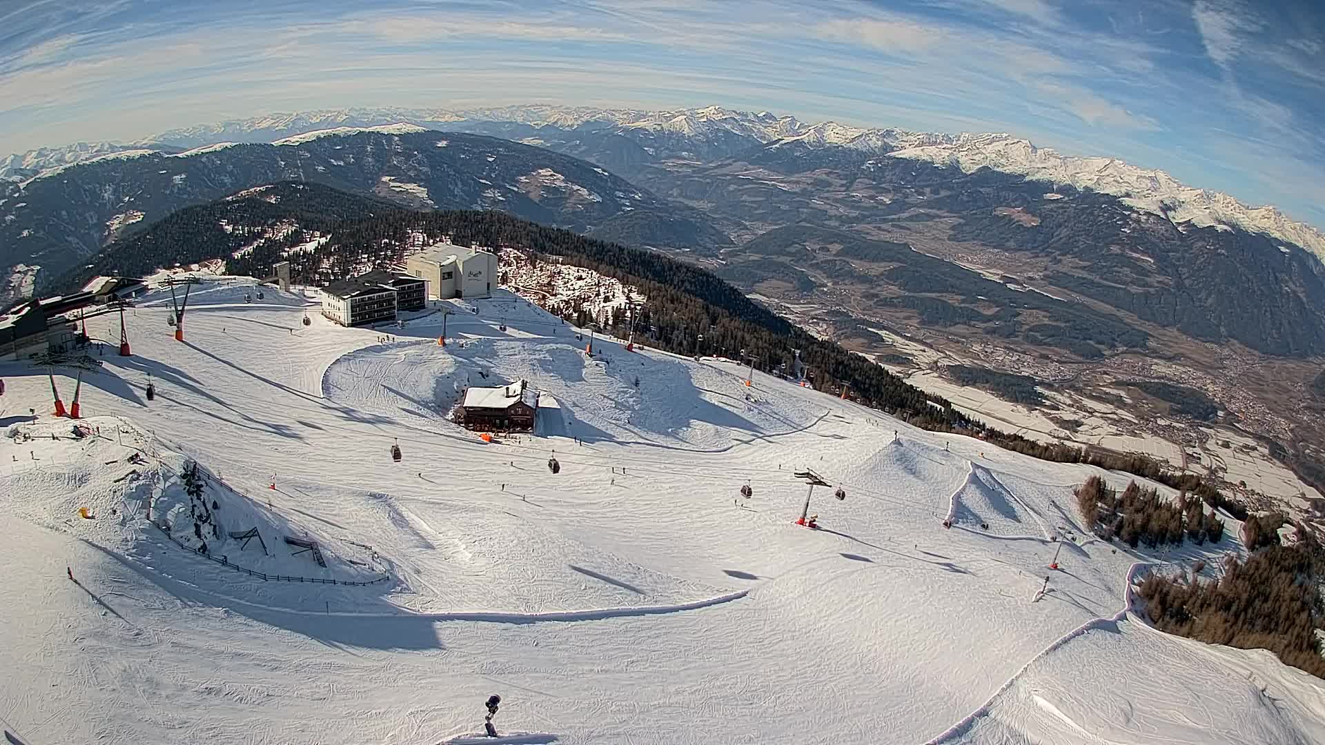 Kronplatz peak Ski resort | view to Bruneck