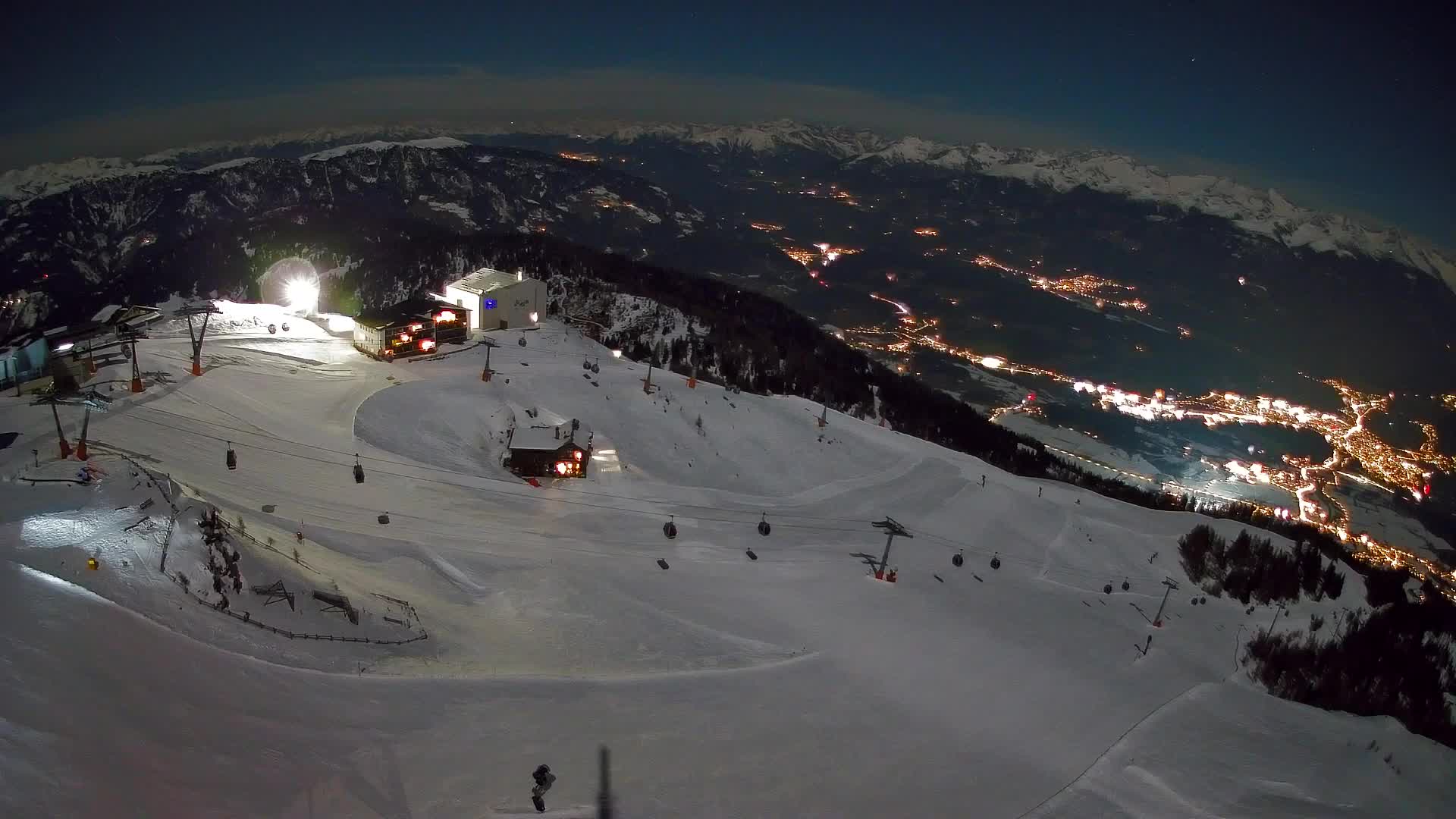 Station de ski Kronplatz sommet | vue sur Brunico