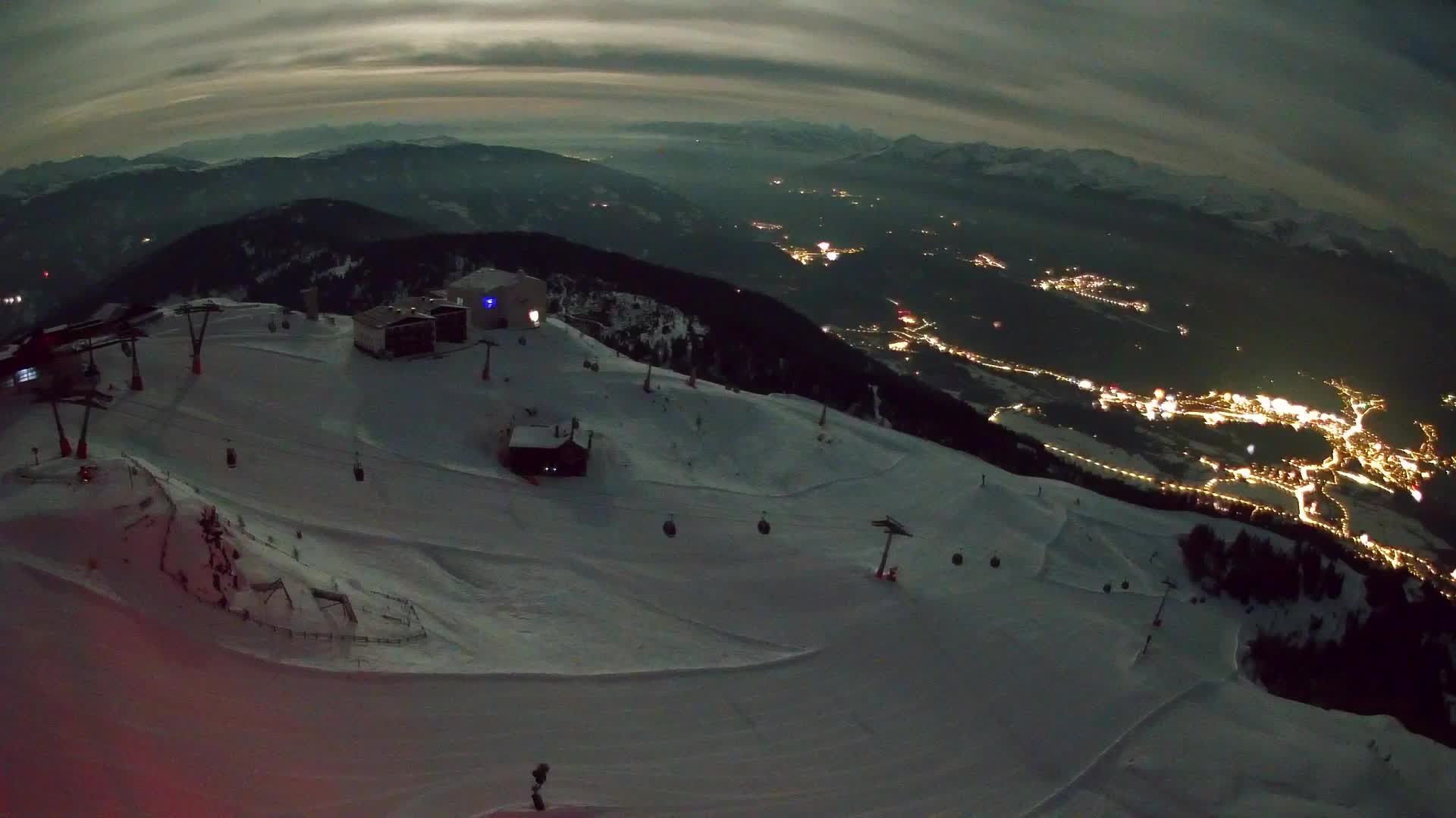 Station de ski Kronplatz sommet | vue sur Brunico
