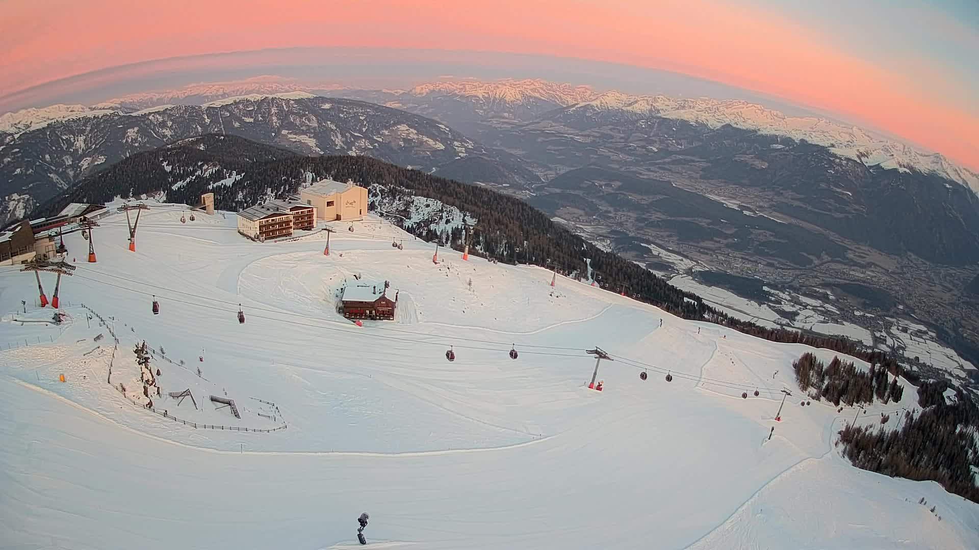 Kronplatz peak Ski resort | view to Bruneck