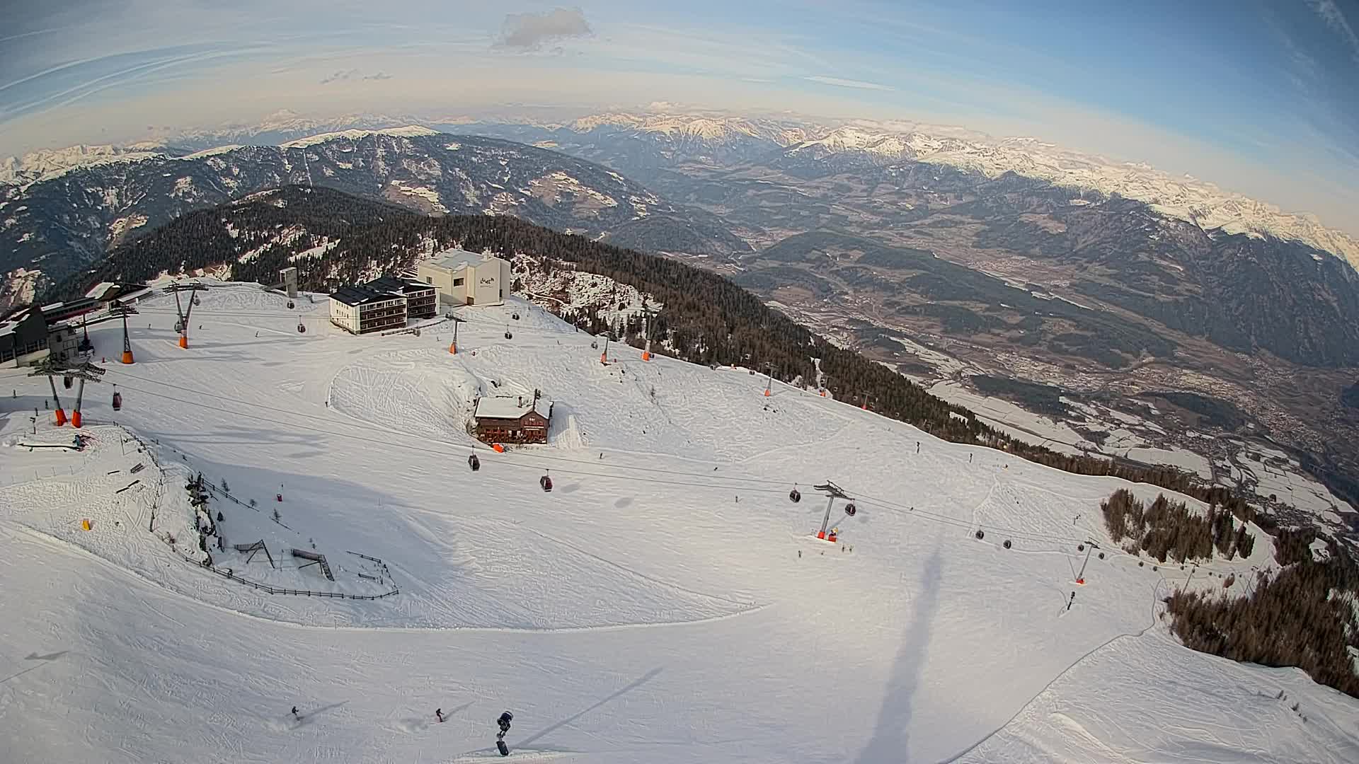 Kronplatz peak Ski resort | view to Bruneck