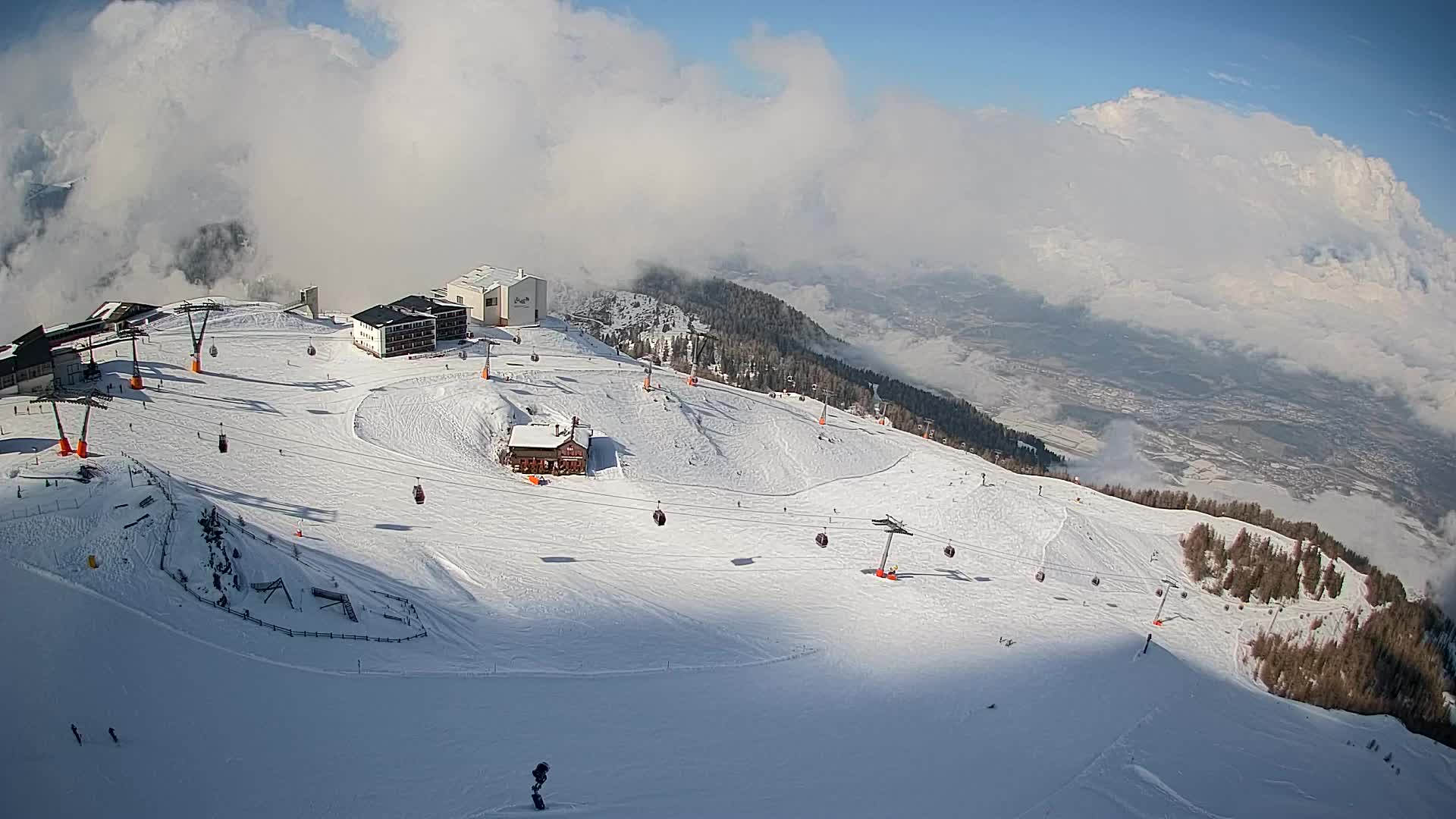 Kronplatz peak Ski resort | view to Bruneck