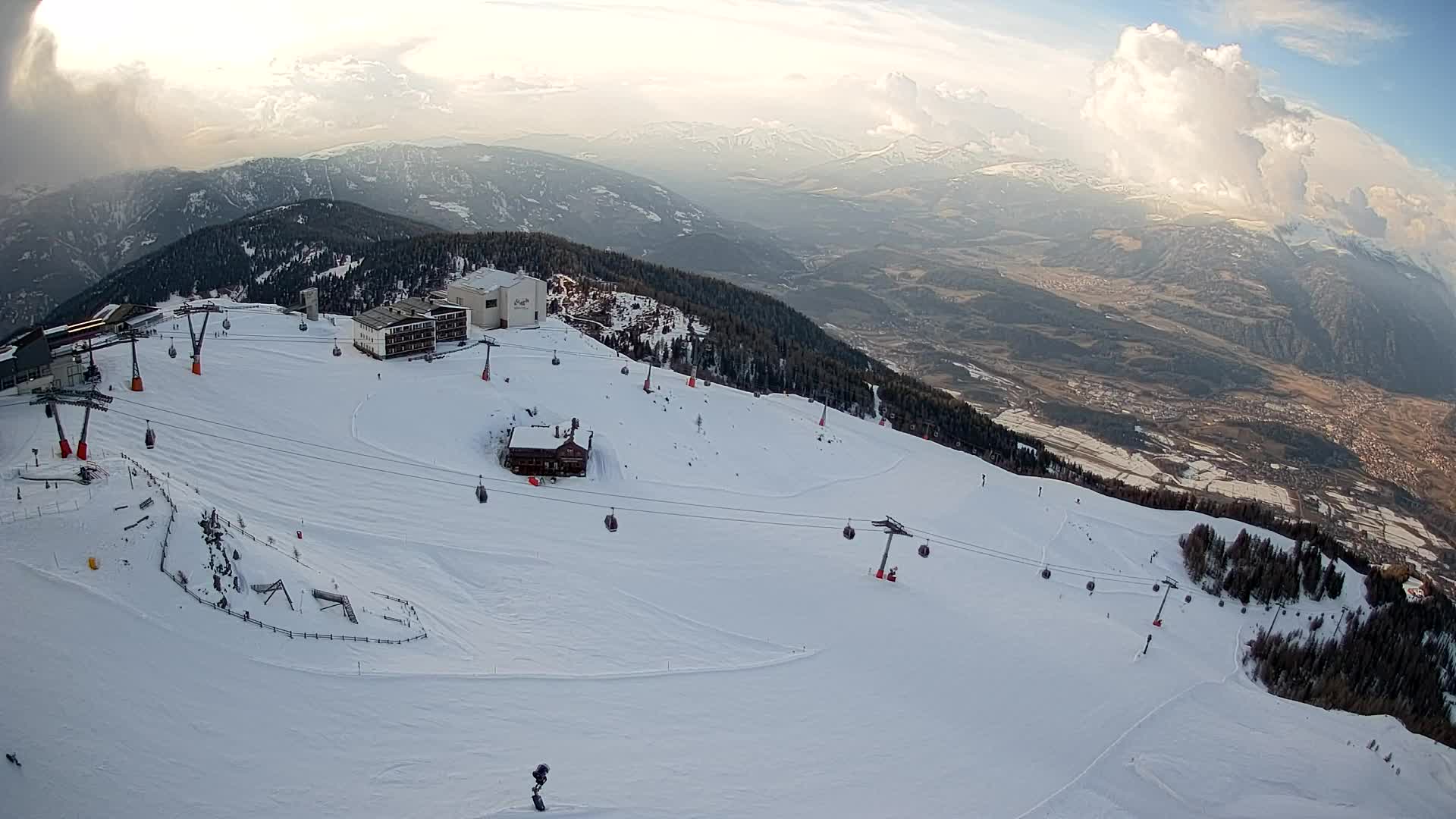 Kronplatz peak Ski resort | view to Bruneck