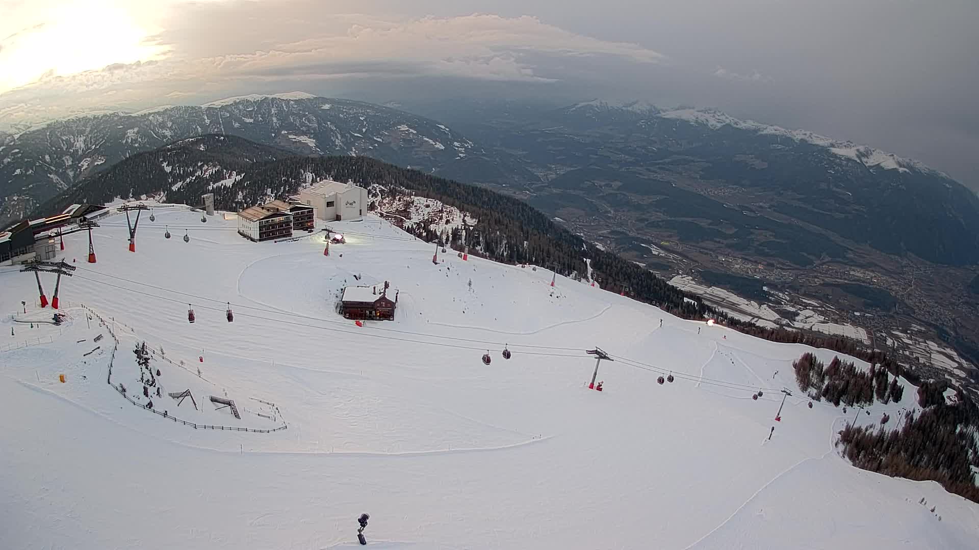 Kronplatz peak Ski resort | view to Bruneck