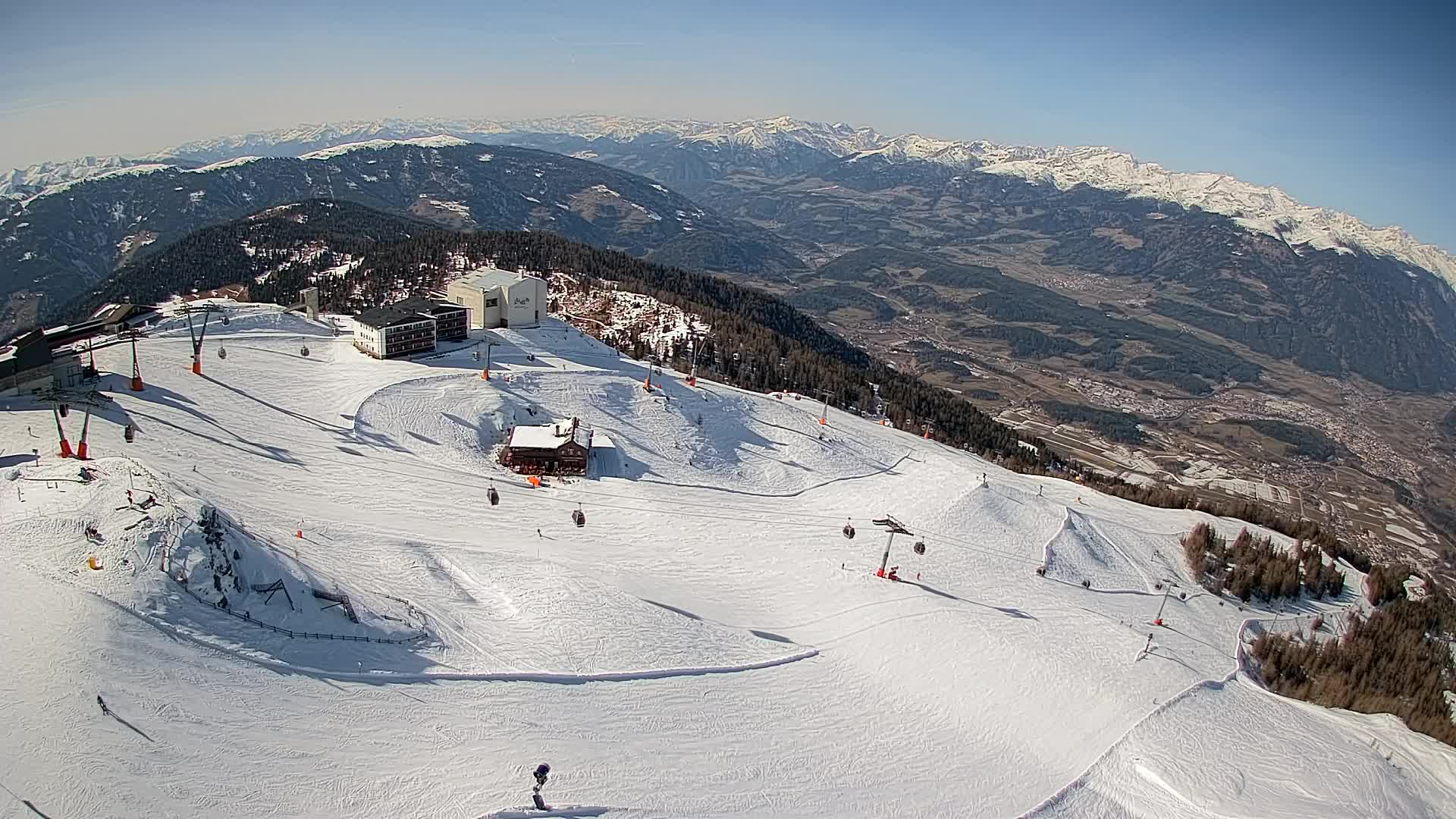Kronplatz peak Ski resort | view to Bruneck