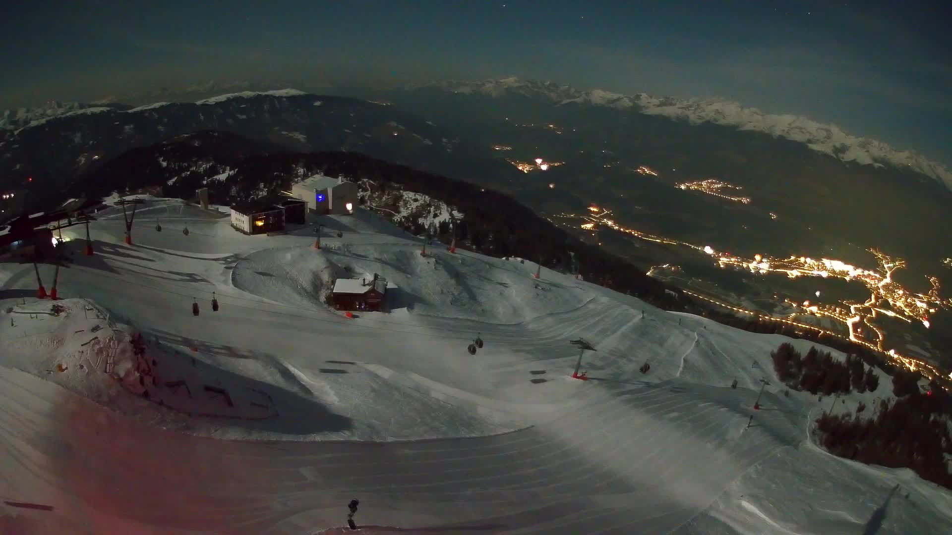 Skigebiet Kronplatz Gipfel | Blick auf Bruneck