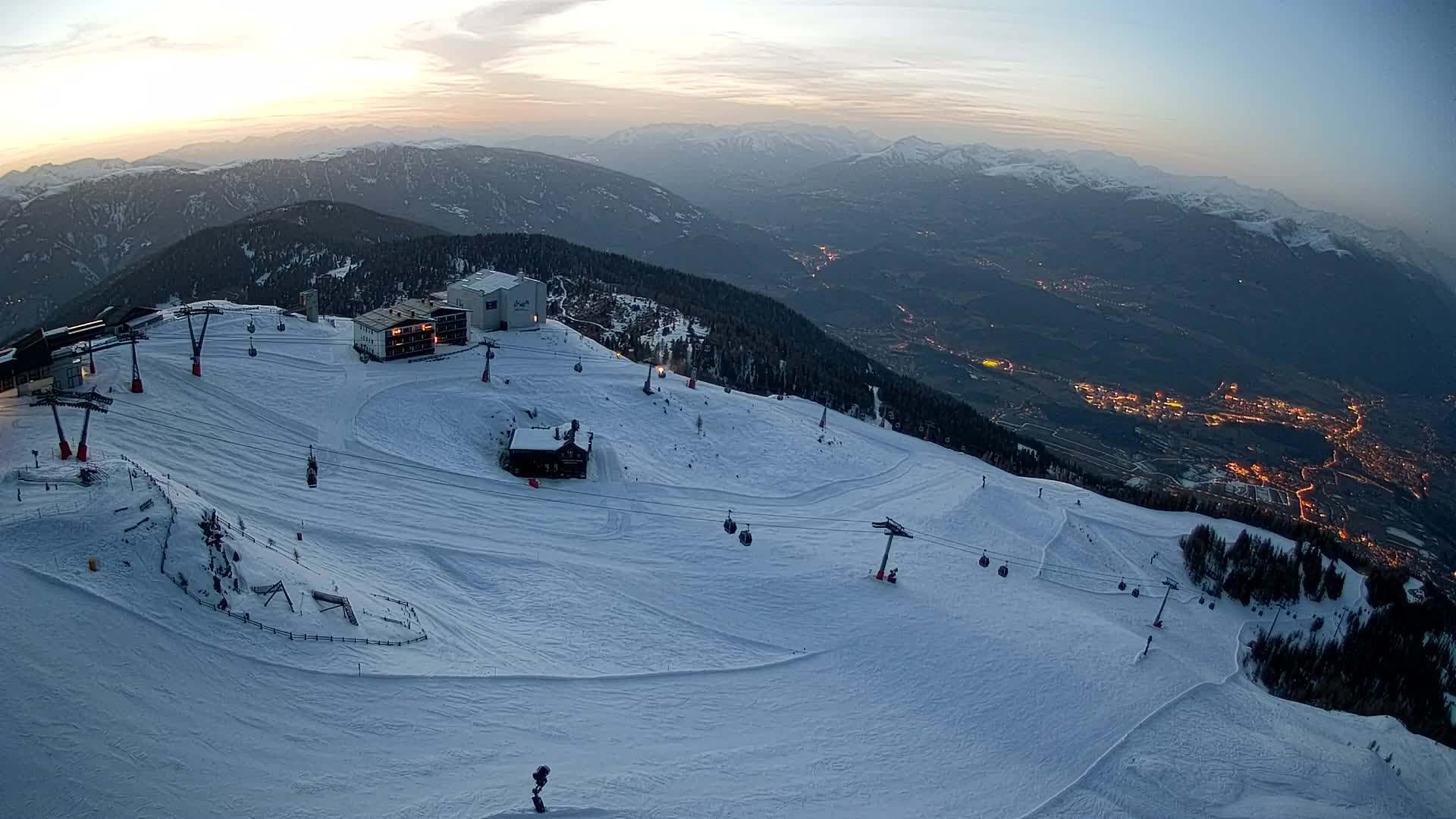 Kronplatz peak Ski resort | view to Bruneck