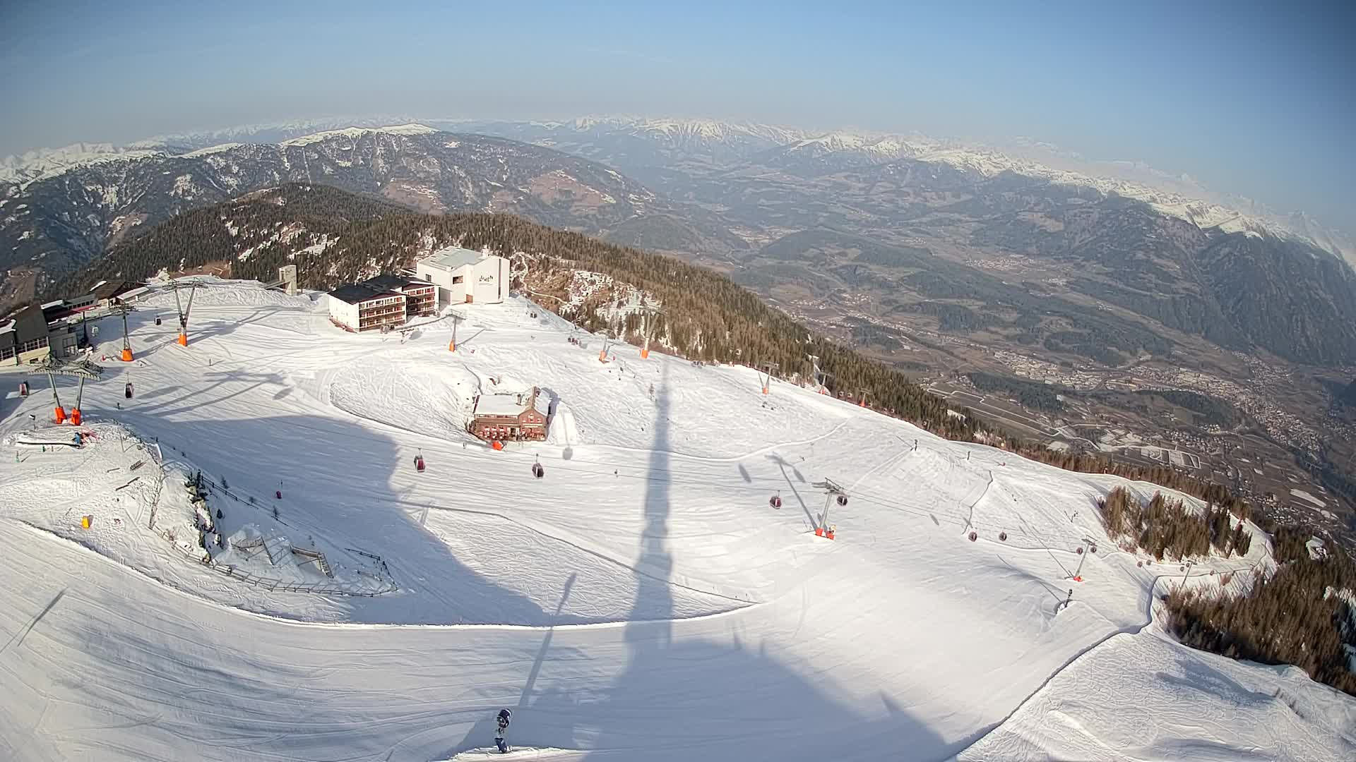 Station de ski Kronplatz sommet | vue sur Brunico