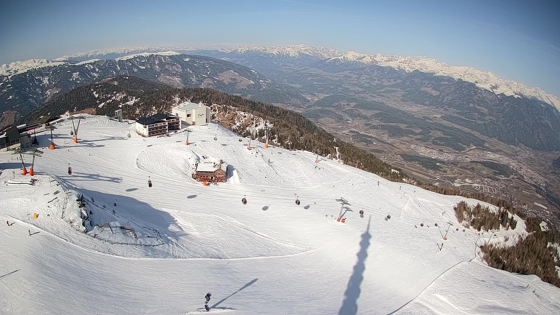 Station de ski Kronplatz sommet | vue sur Brunico