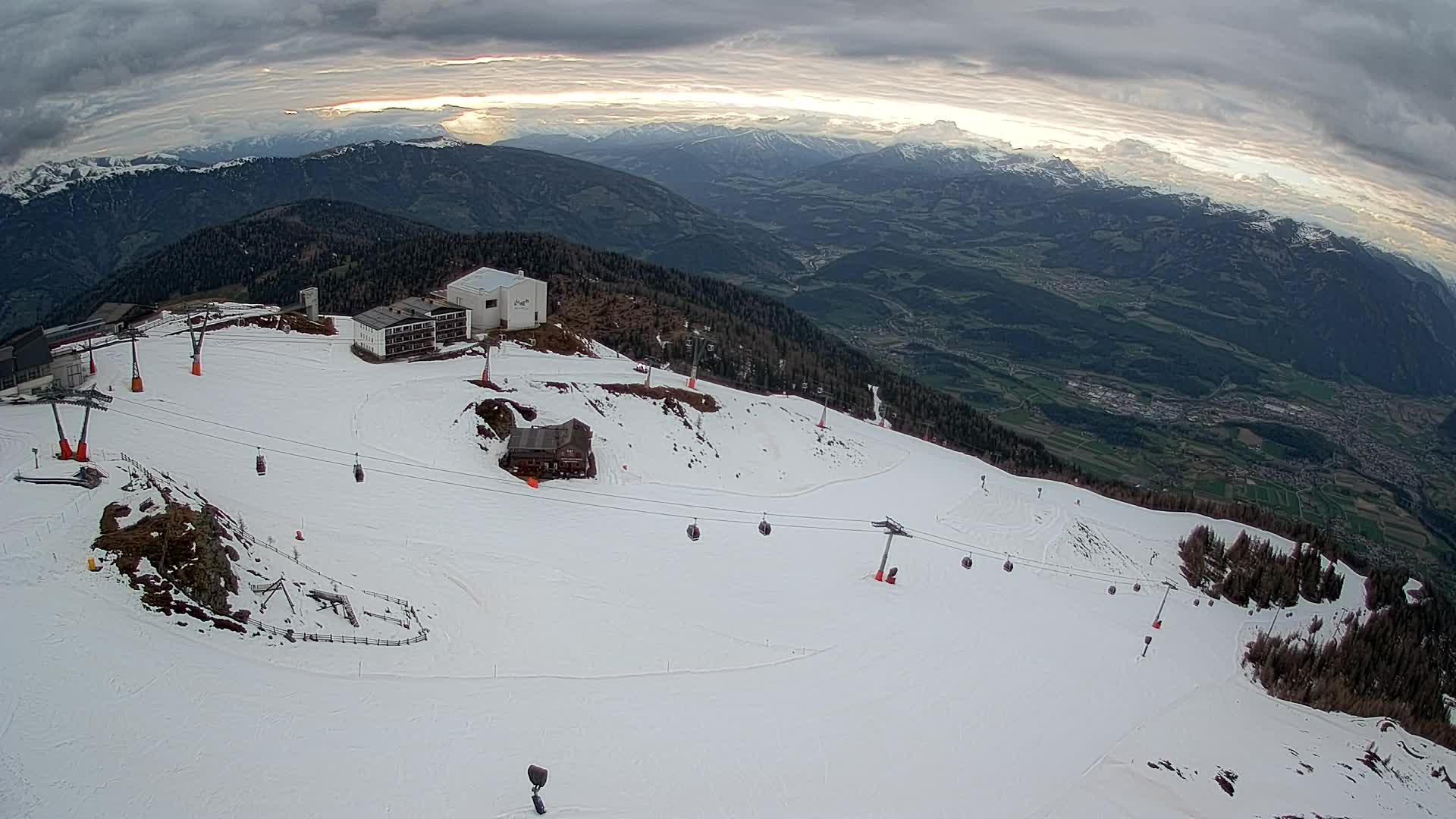 Kronplatz peak Ski resort | view to Bruneck