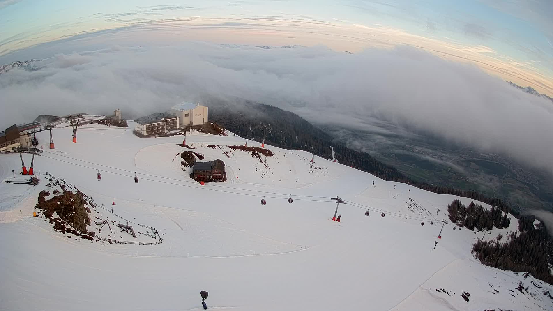 Kronplatz peak Ski resort | view to Bruneck