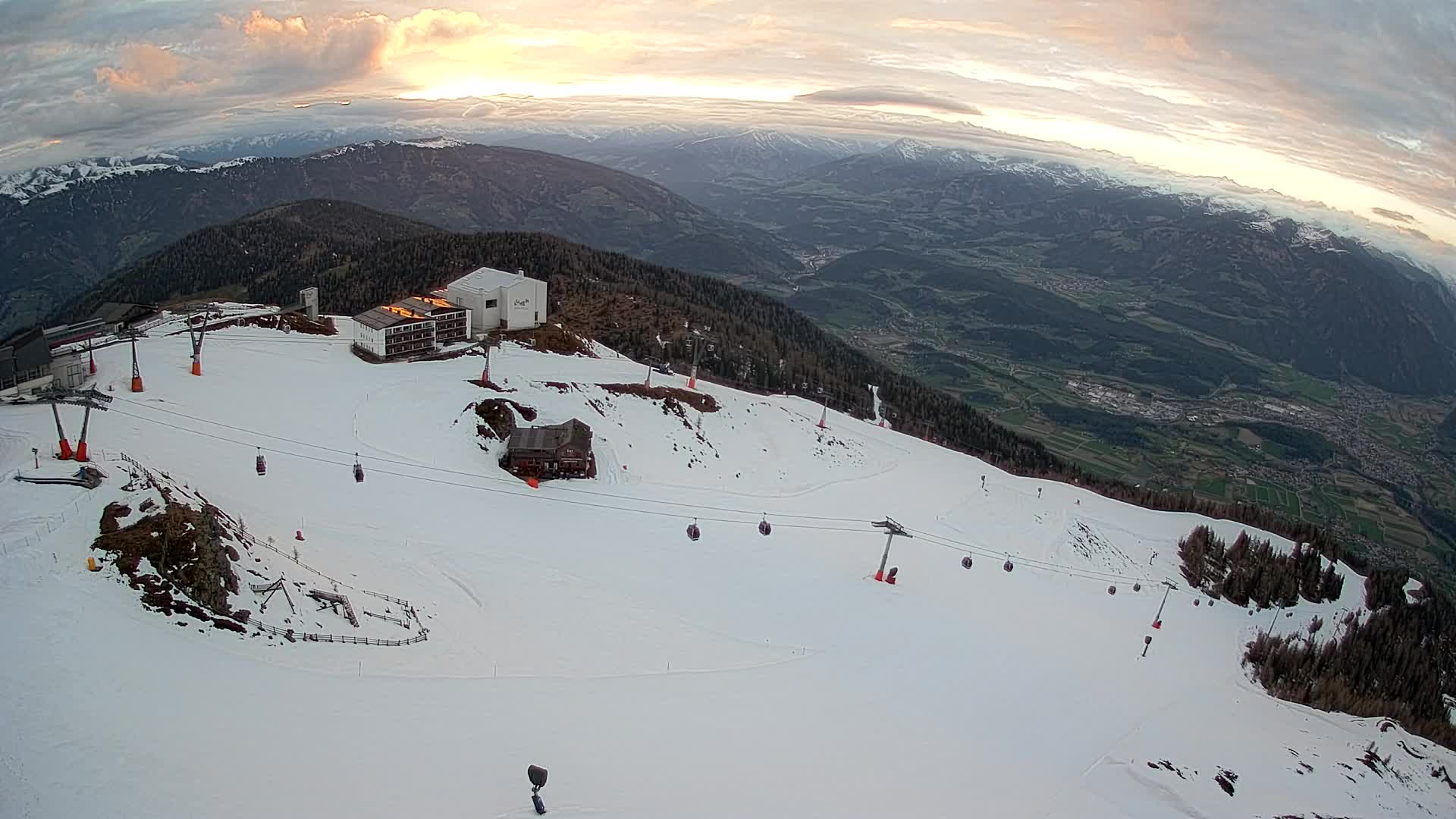 Kronplatz peak Ski resort | view to Bruneck