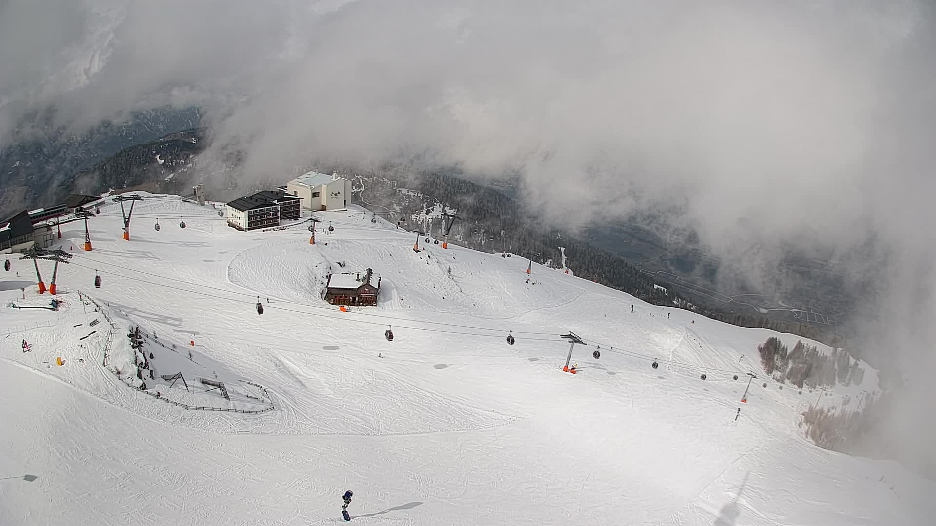 Station de ski Kronplatz sommet | vue sur Brunico
