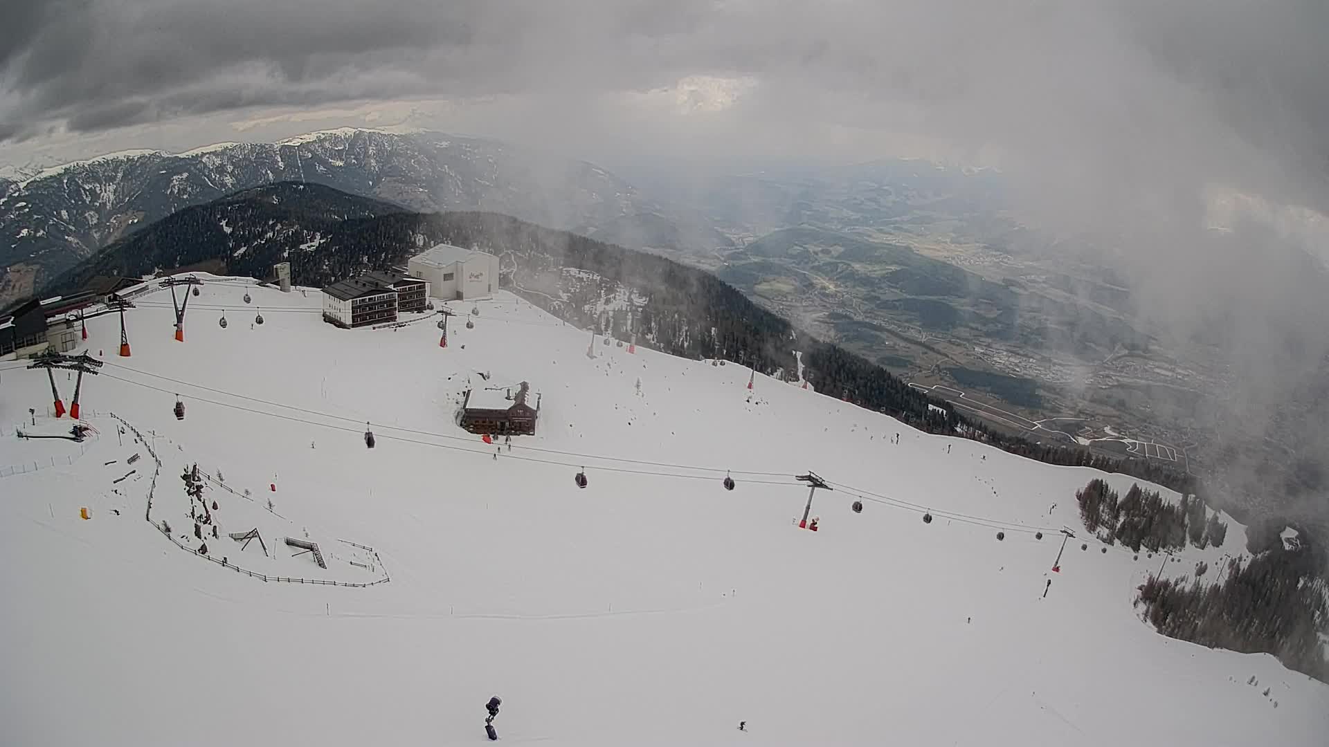 Kronplatz peak Ski resort | view to Bruneck