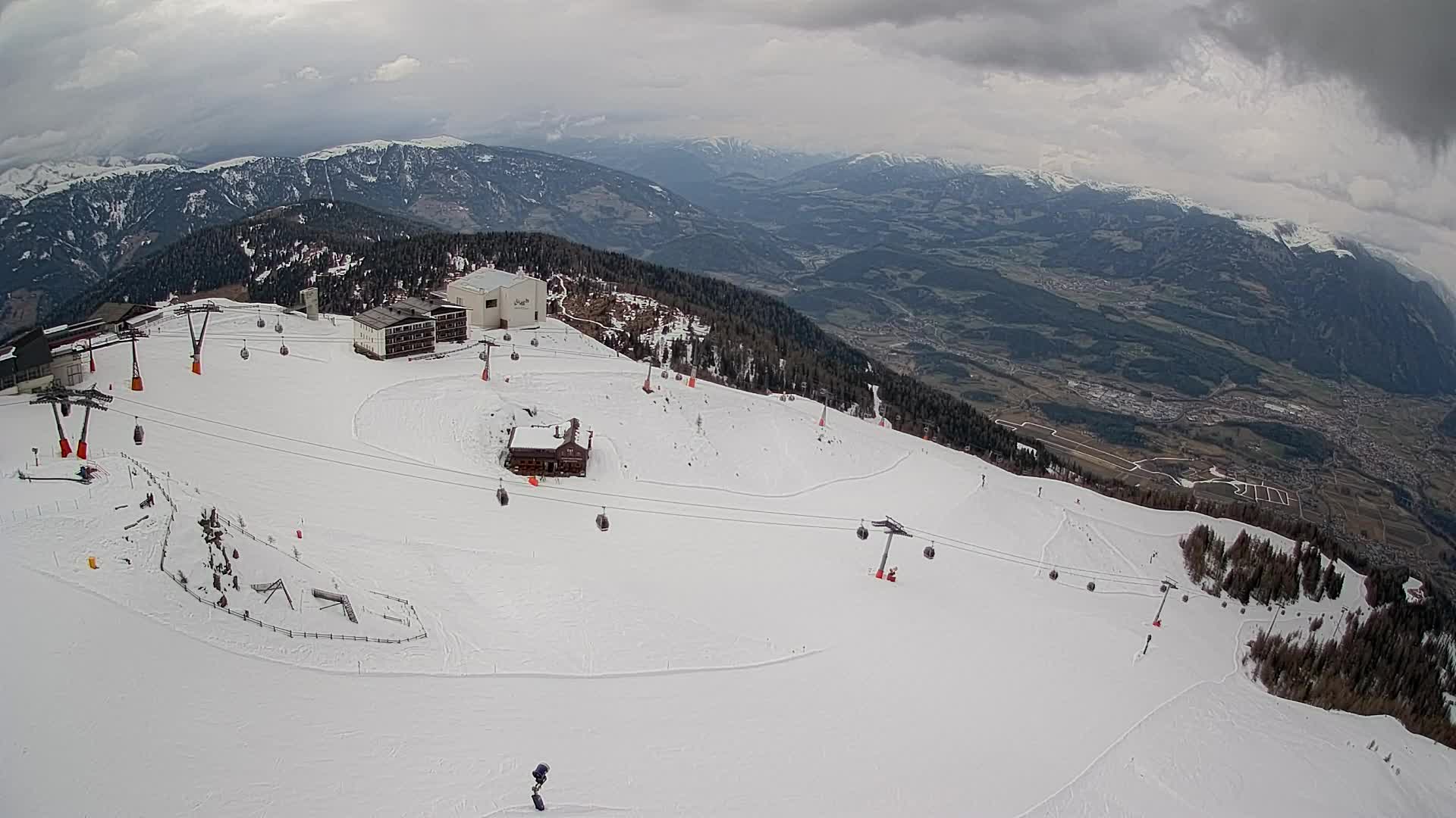 Kronplatz peak Ski resort | view to Bruneck