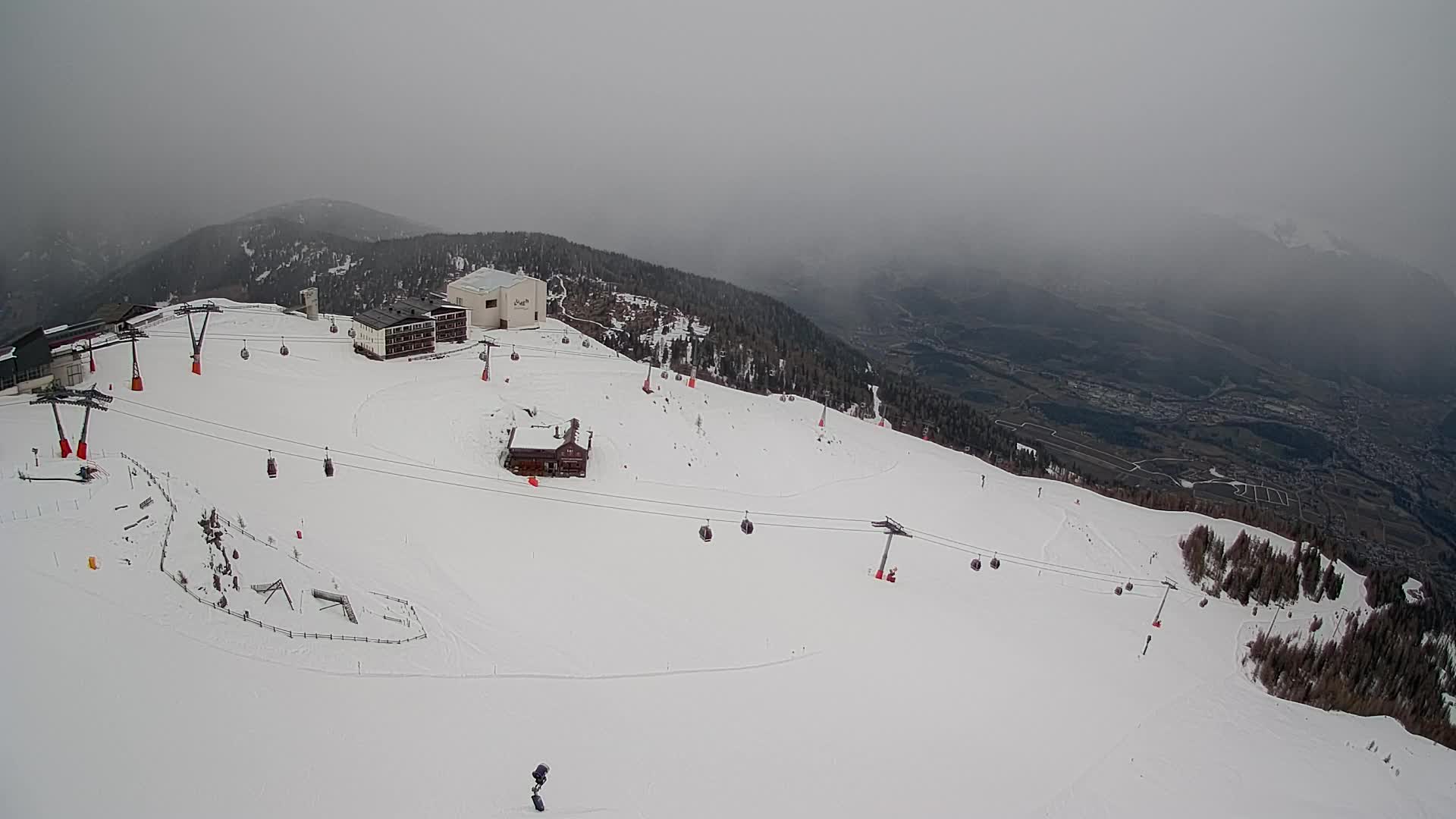 Kronplatz peak Ski resort | view to Bruneck