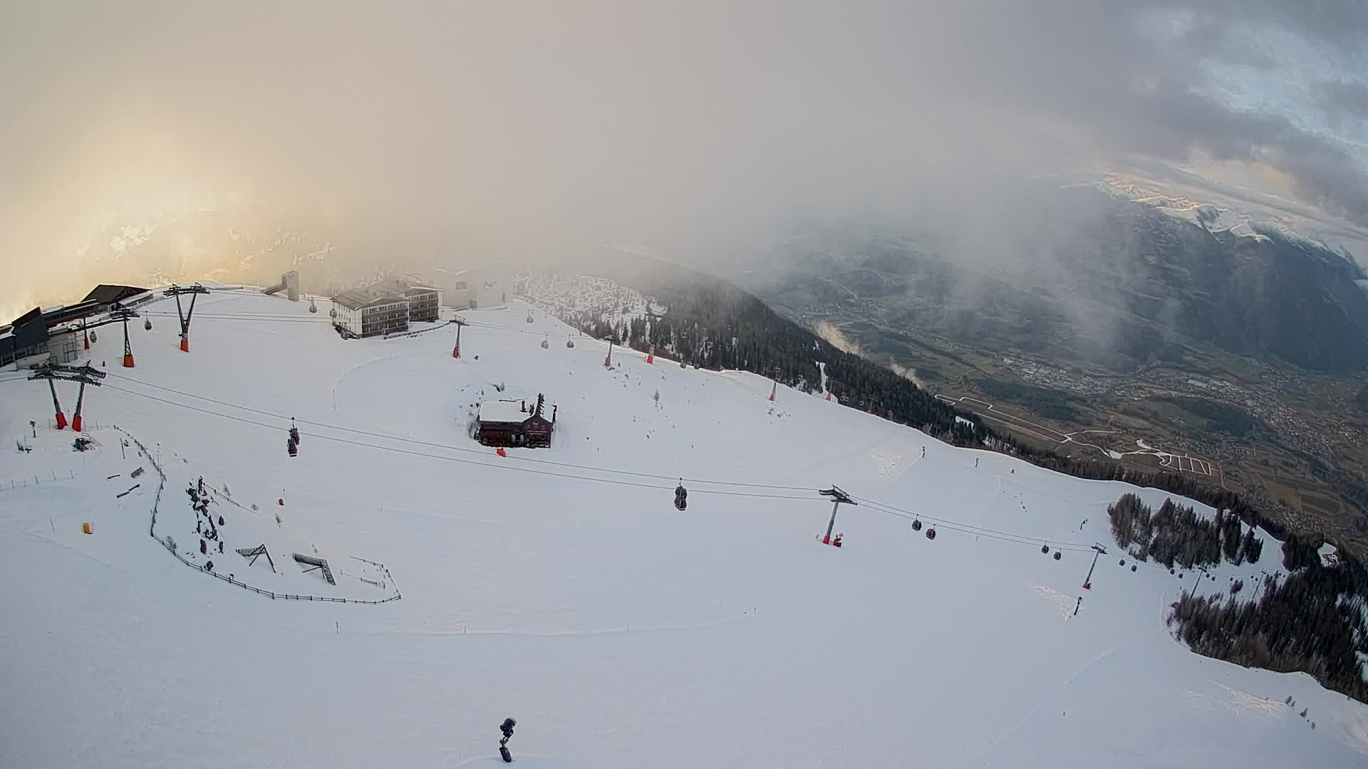 Kronplatz peak Ski resort | view to Bruneck