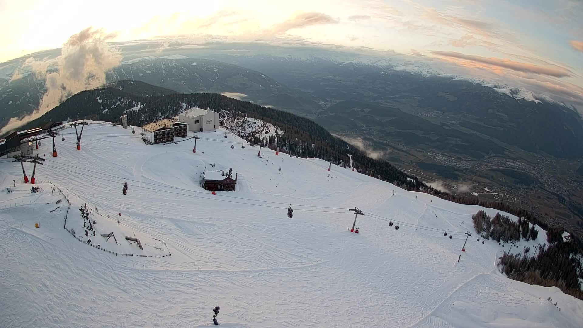 Kronplatz peak Ski resort | view to Bruneck