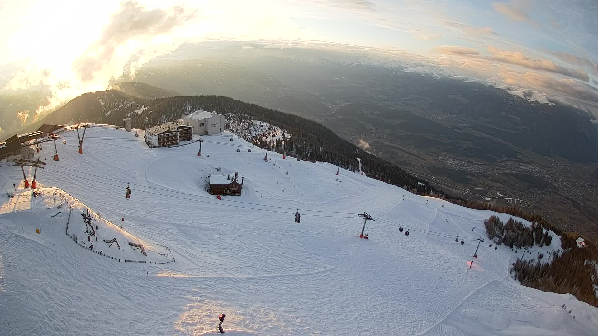 Kronplatz peak Ski resort | view to Bruneck