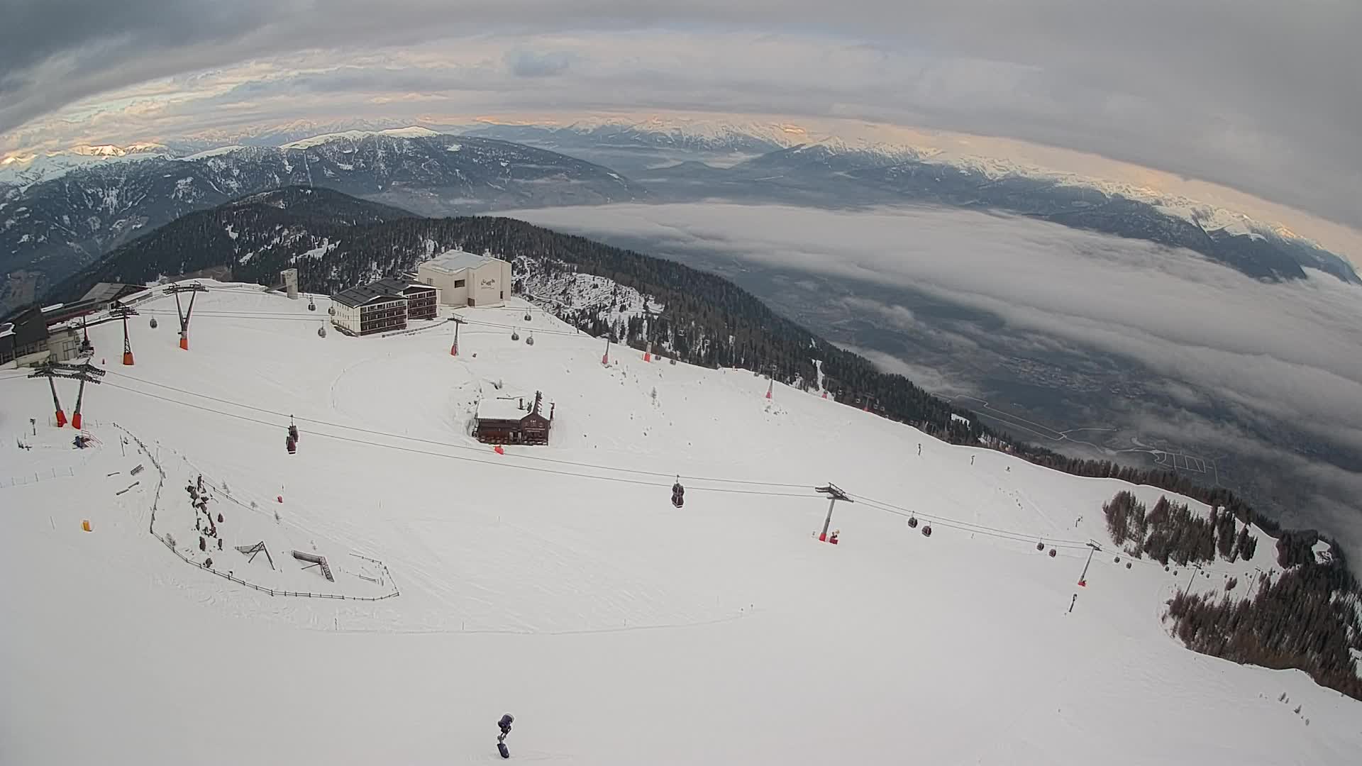 Kronplatz peak Ski resort | view to Bruneck