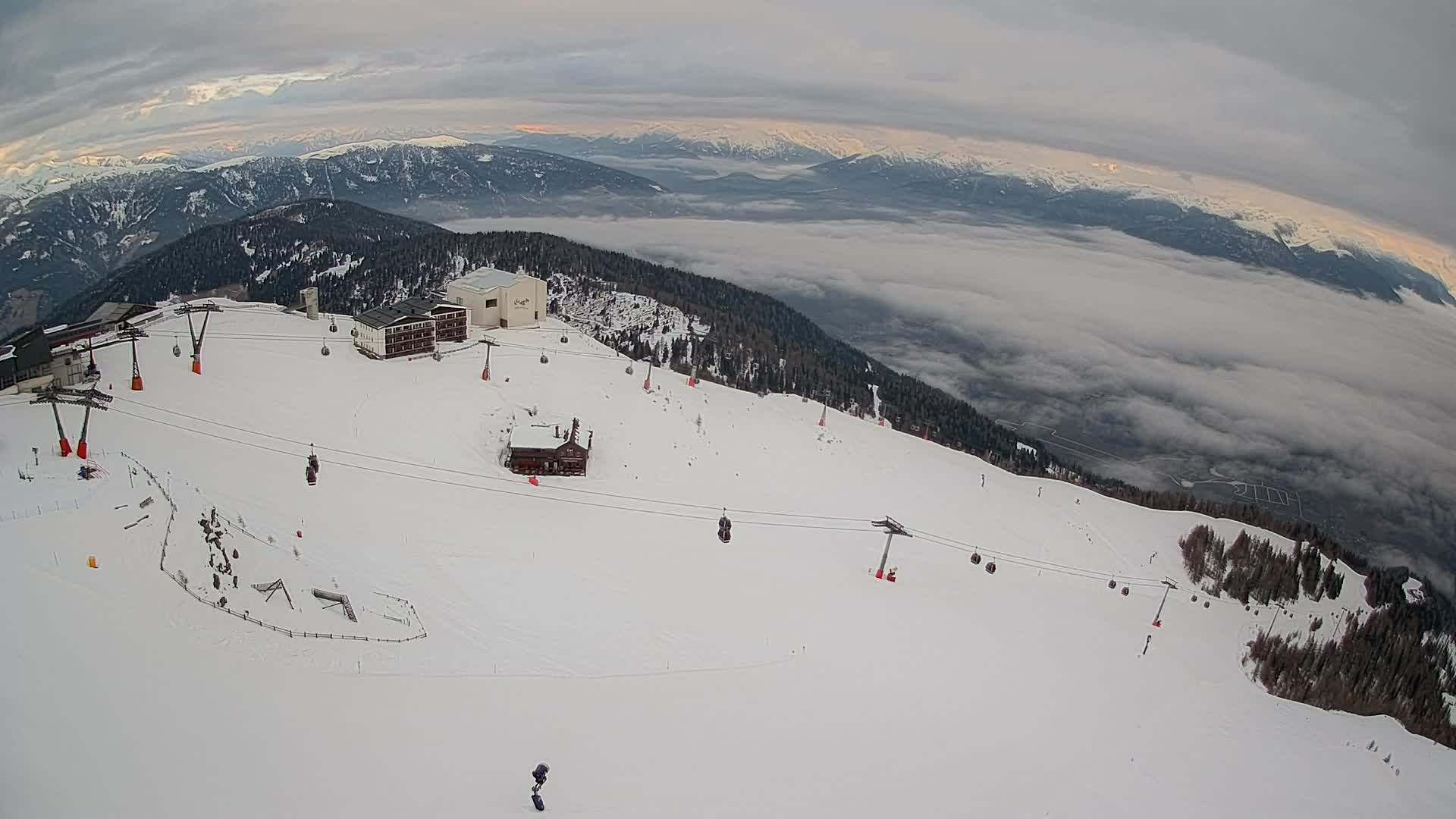 Kronplatz peak Ski resort | view to Bruneck