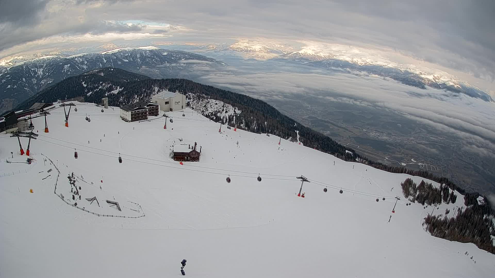 Kronplatz peak Ski resort | view to Bruneck